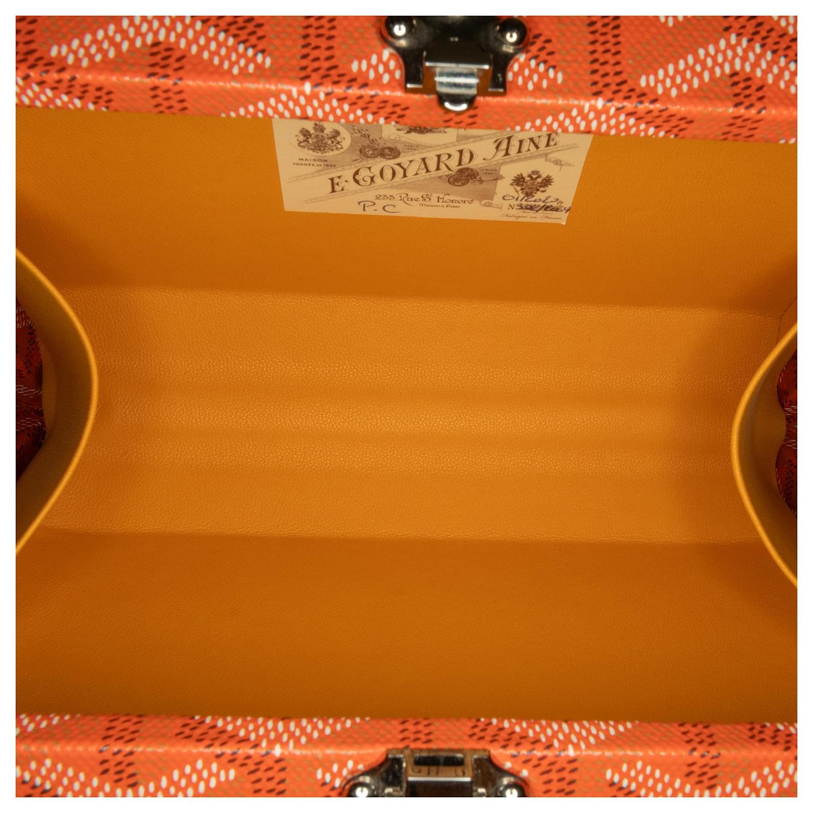 Goyard Orange Goyardine Minaudiere Trunk Bag Cloth Cloth ref