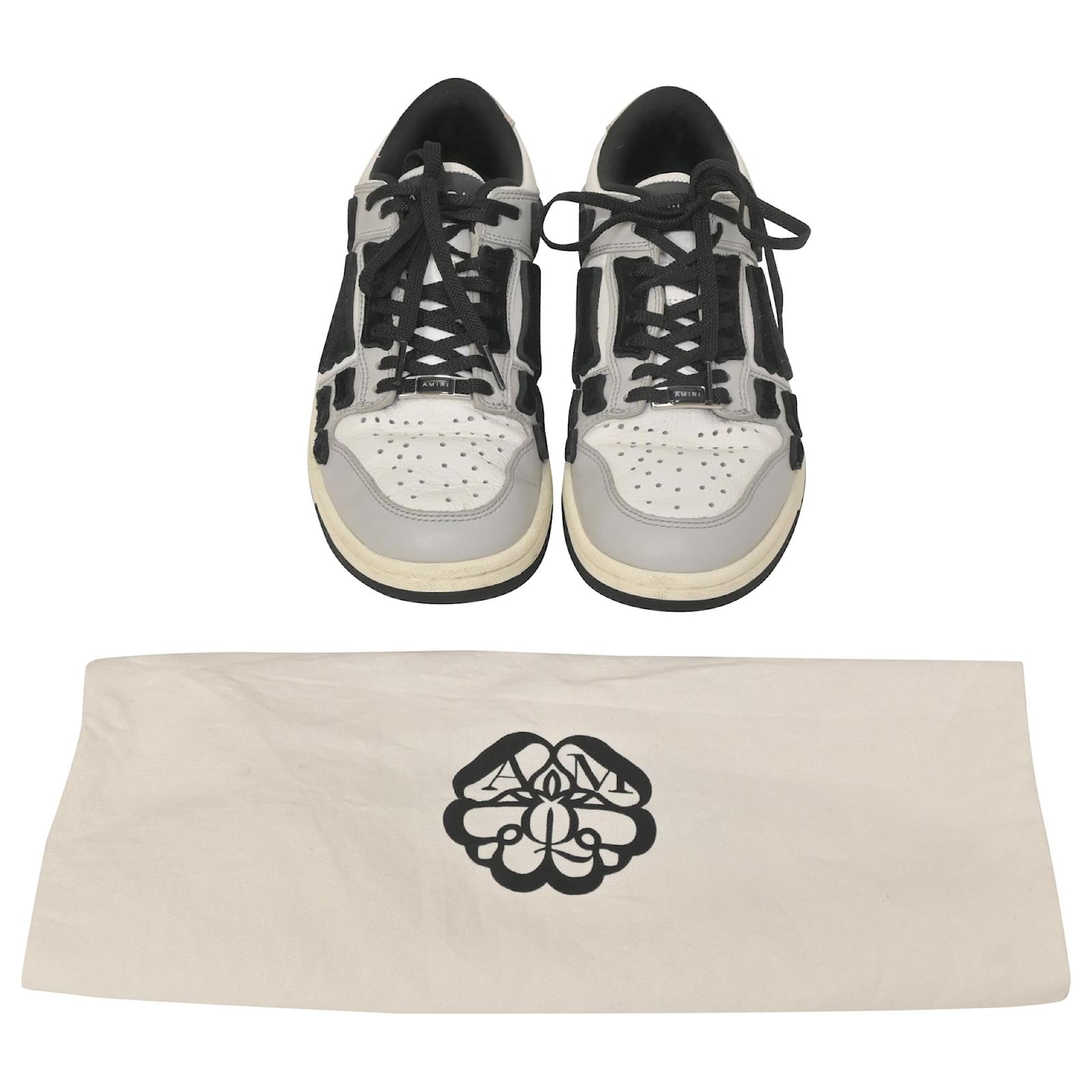 【関税&送料込】Amiri White Leather Skel Sneakers AMIRI Skel-top Leather low-top Sneakers | White | FARFETCH