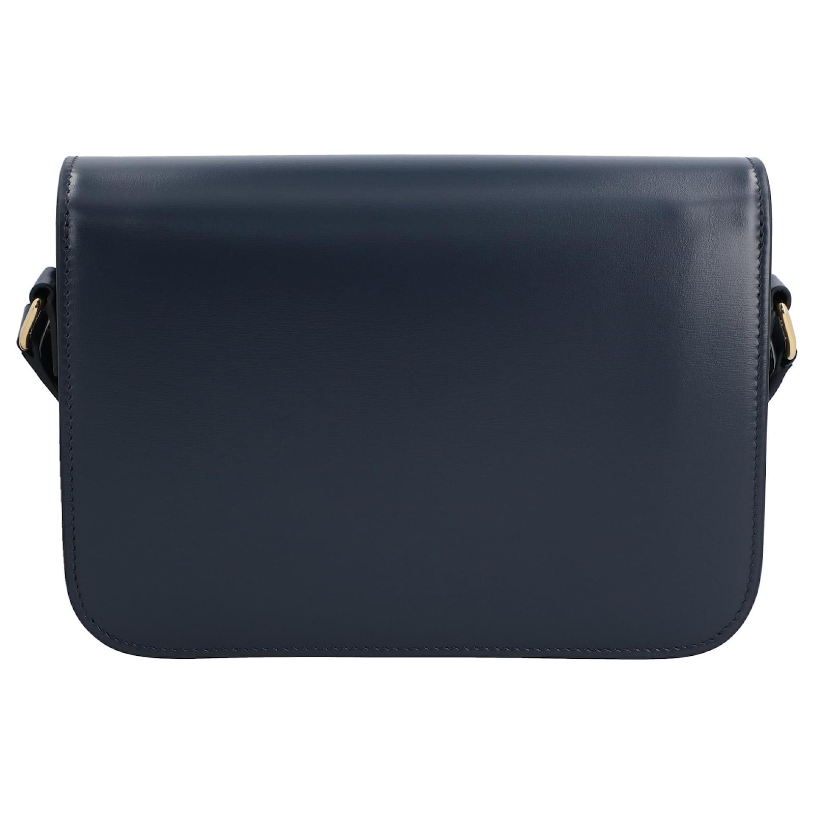 Céline Celine Classique Triomphe Bag In Shiny calf leather