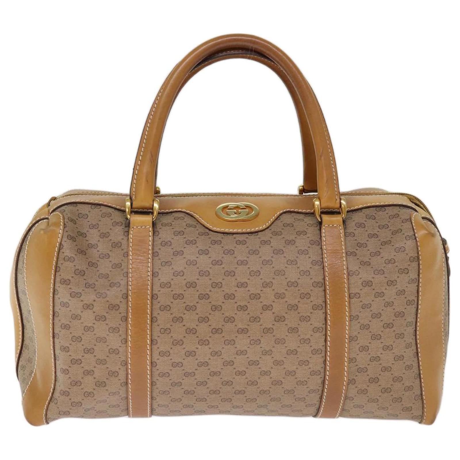 Pre-Owned Gold Original GG Canvas Sukey Boston Handbag