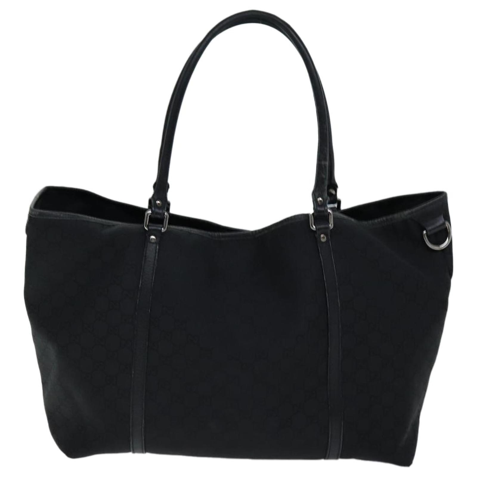 gucci GG Canvas Tote Bag black 265696 auth 75315 ref.JC1401219