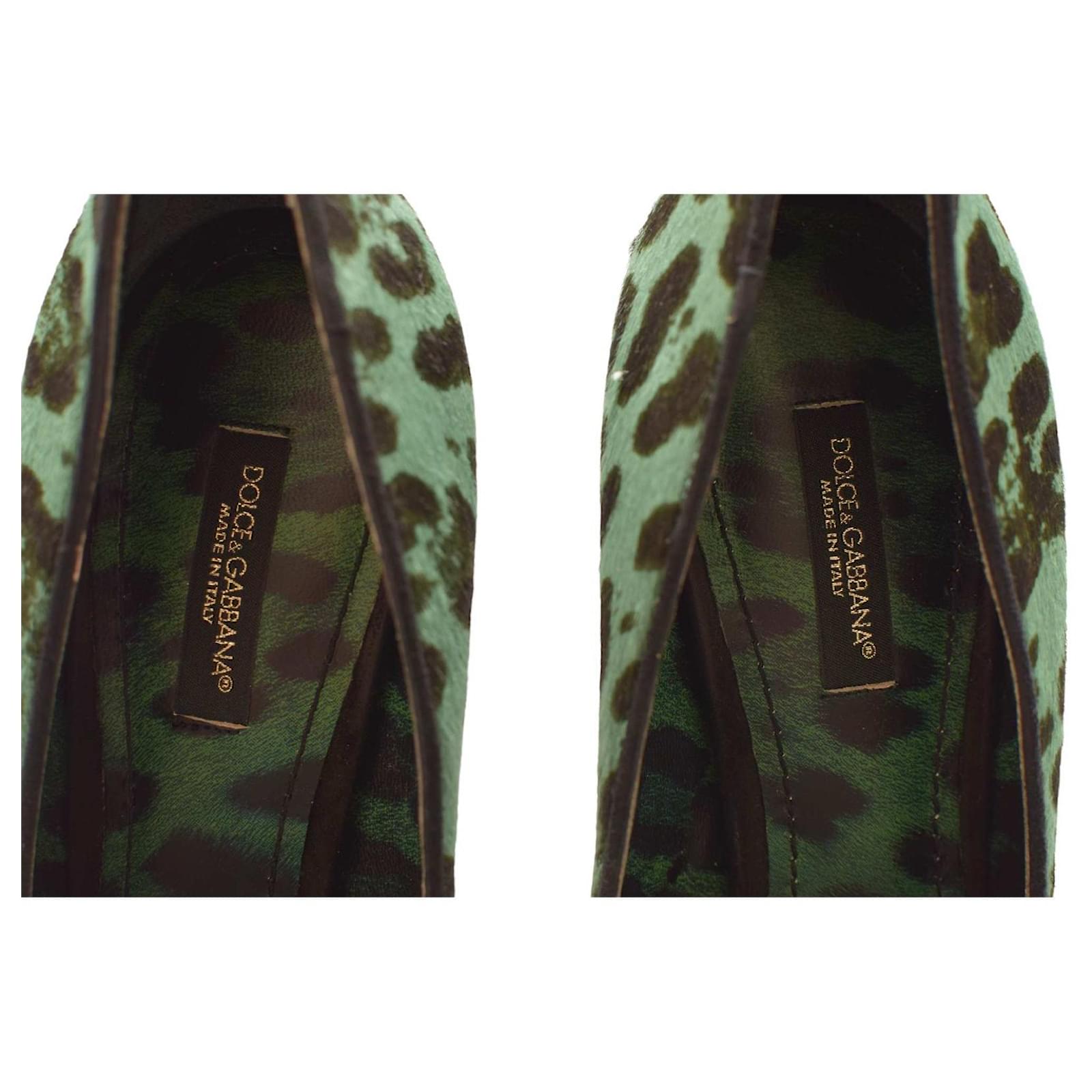 dark green print dress Recent Dolce & Gabbana Floral and Leopard Print Dress – Shrimpton Couture