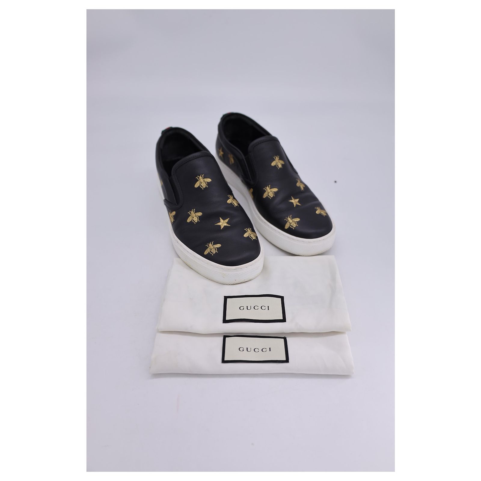 Gucci Man Slip-on sneakers with bees Gucci Dublin Bee Sneakers - Black Sneakers, Shoes  main image 3