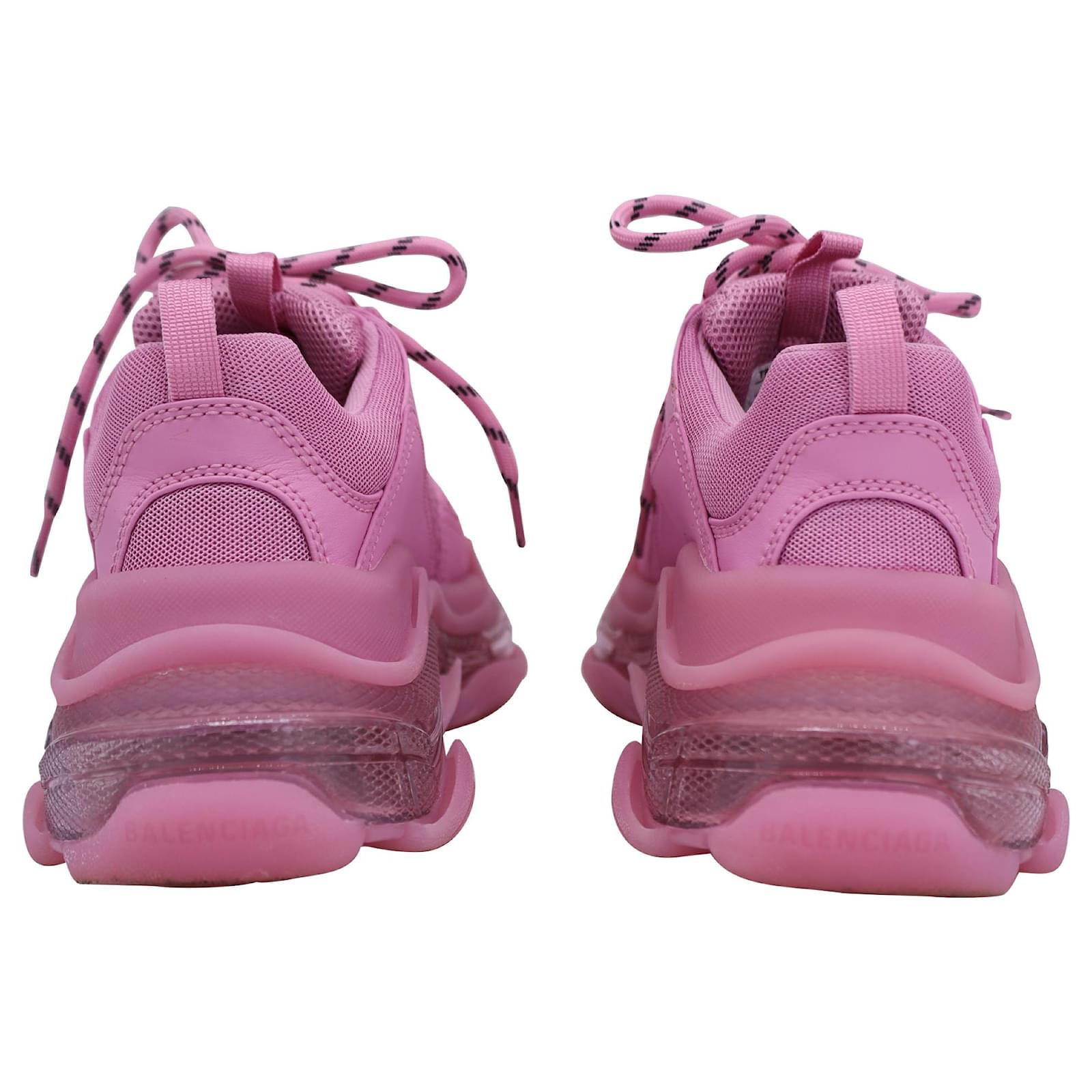 Balenciaga Triple S Sneaker mit durchsichtiger Sohle aus rosafarbenem Polyester Pink ref.1403830 Joli Closet