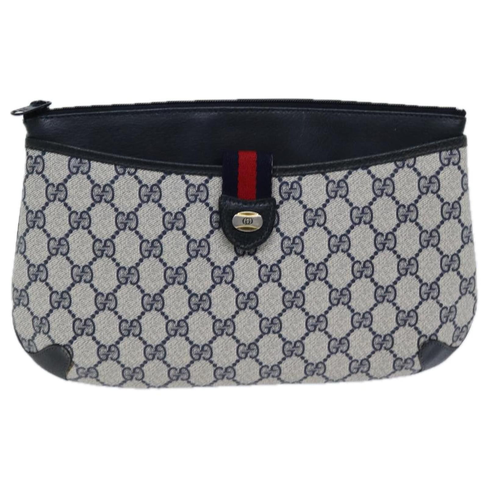 GUCCIポーチ／NAVY GUCCI GG Canvas Accessory Pouch Navy 039.1103 3903 auth