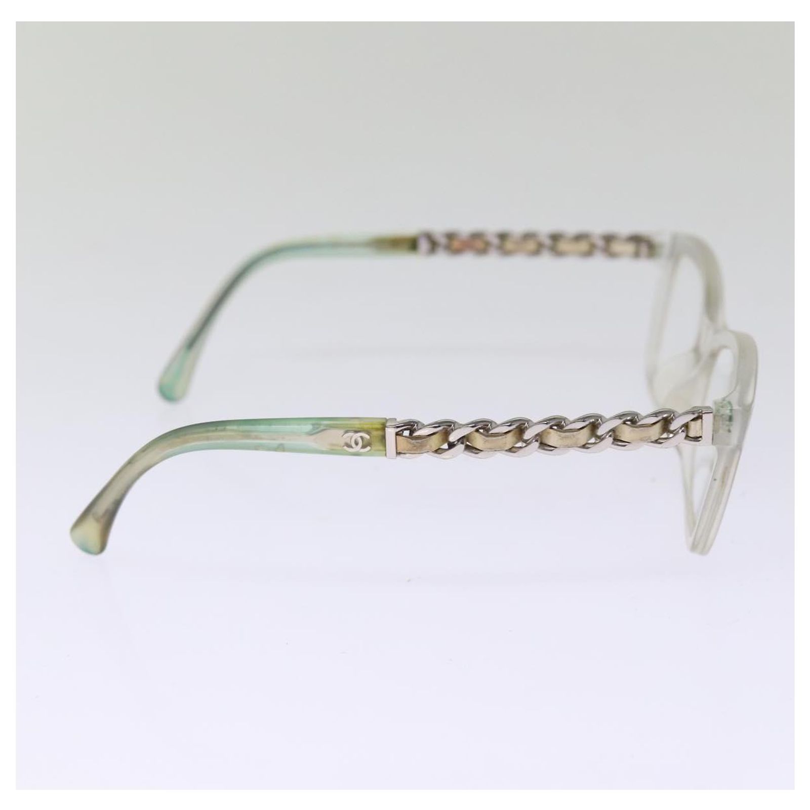 CHANEL Sunglasses Plastic Clear CC Auth Chanel Sunglasses ch5523U 1755/32 Crystal Clear with  main image 2