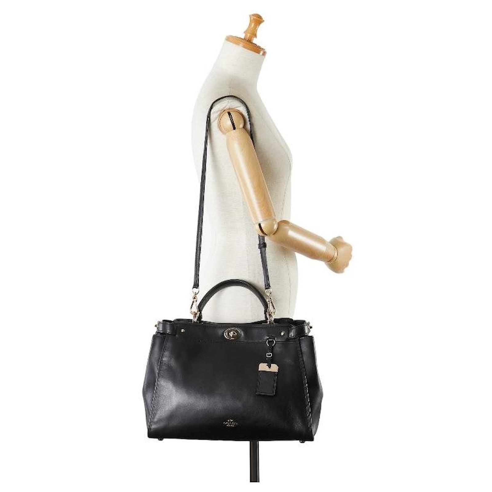 Coach Coach Gramercy Leather Satchel Handbag 33549 Leather Handbag 33549 in Very Good Black ref.1407834 Joli Closet