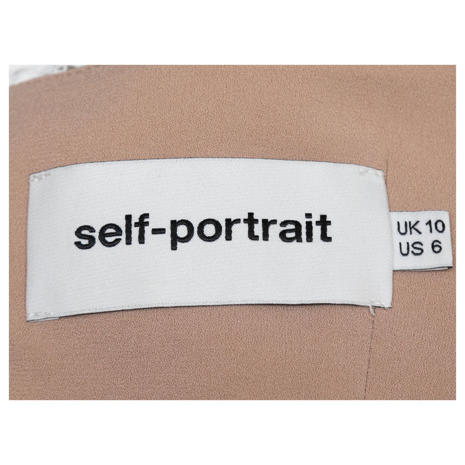Mini Robe Dentelle Guipure Self-Portrait Marine/nu - Taille UK 6 (US 2) - Neuf Avec étiquettes
