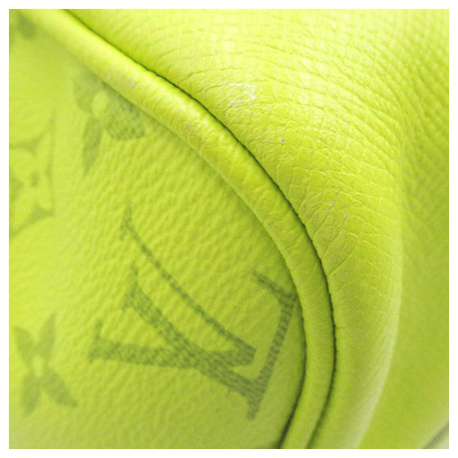 Lime Green Louis Vuitton Monogram Taiga Keepall Bandouliere 50