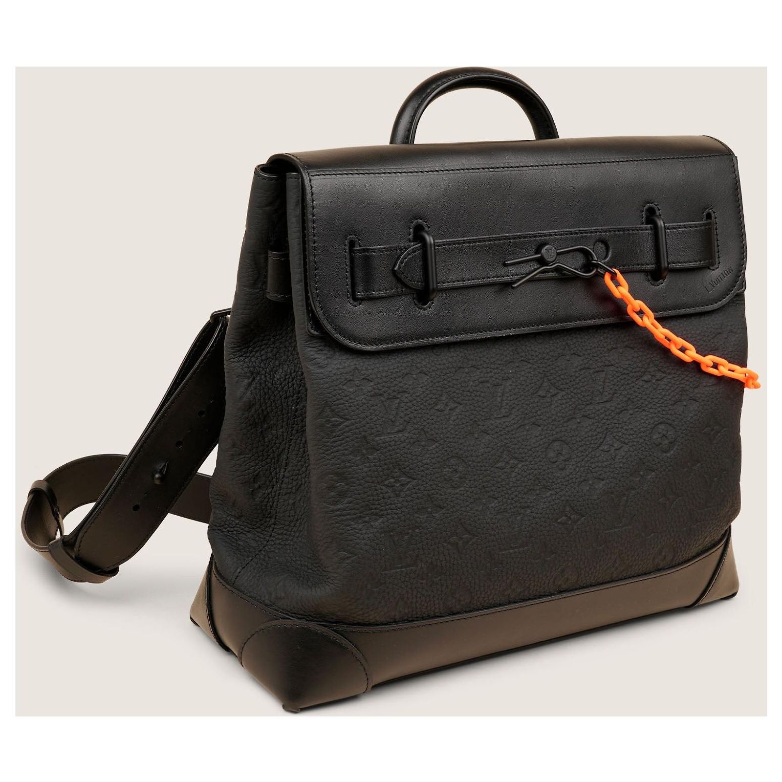 Louis Vuitton Virgil Abloh Steamer PM Black Leather ref.1408540