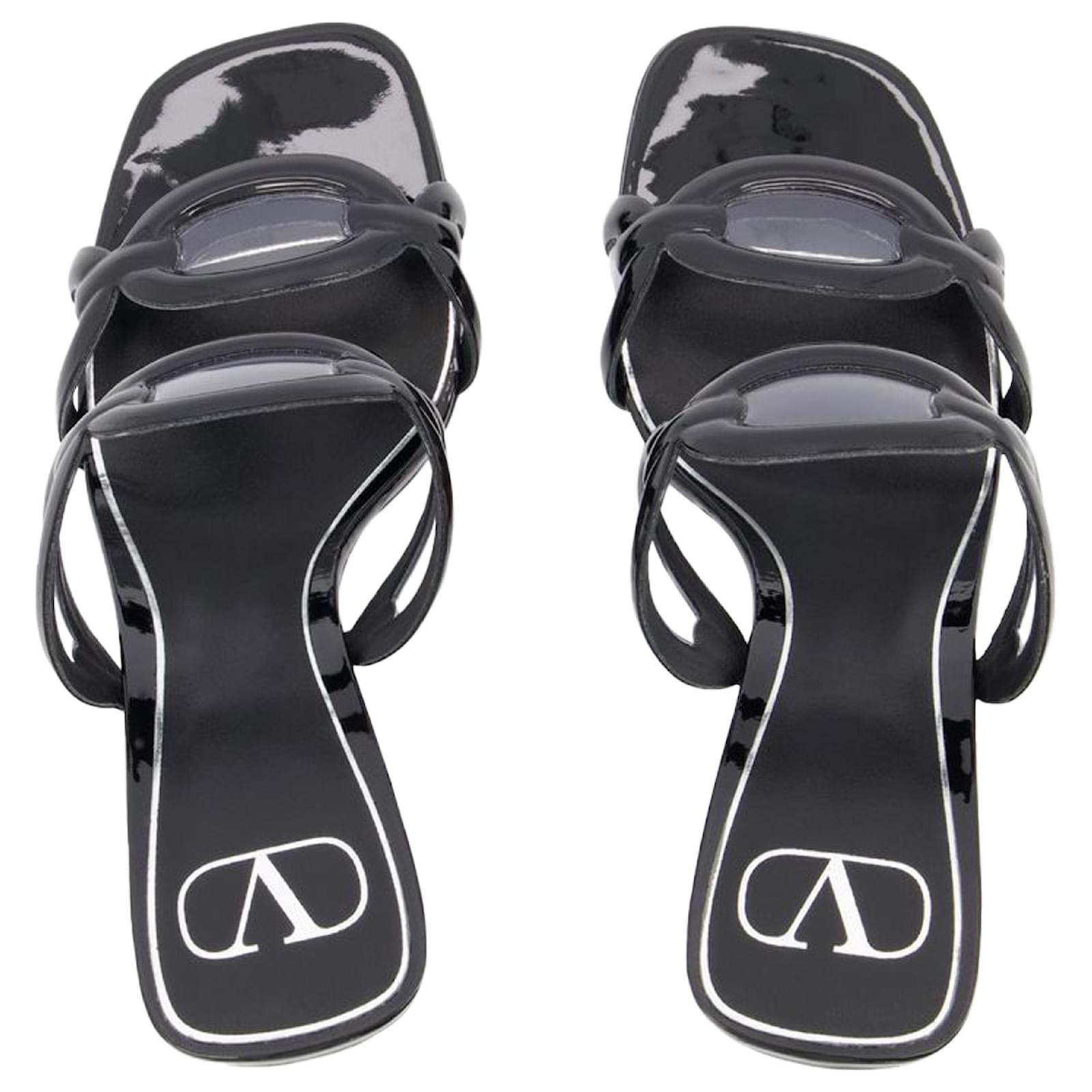 サンダル・ミュール Chain 1967 T.100 Sandals - Valentino Garavani - Black - Bras Valentino Garavani Chain 1967 T.100 Sandals - Black - Brass