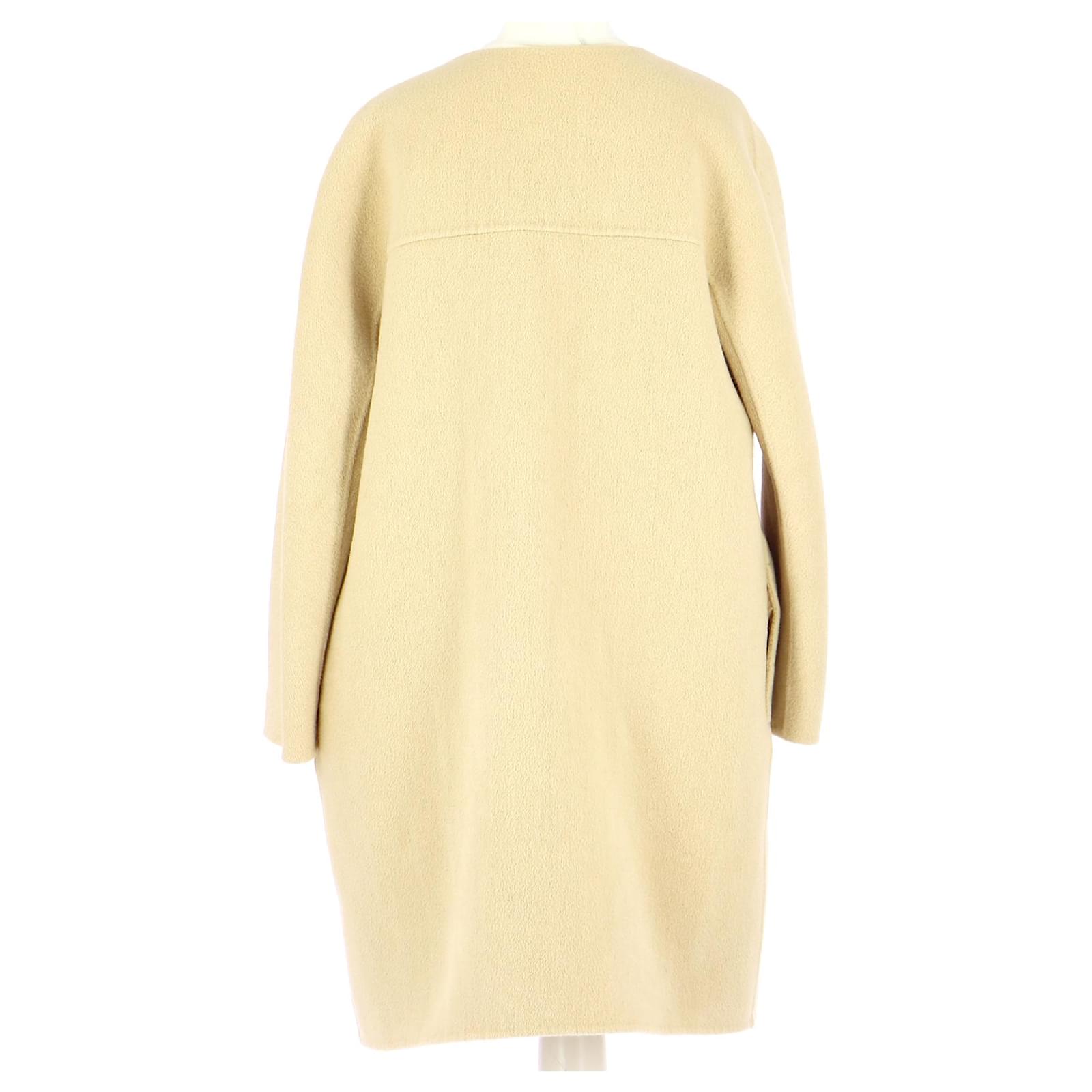 Apostrophe Jacket Blazer Beige Wool Joli Closet