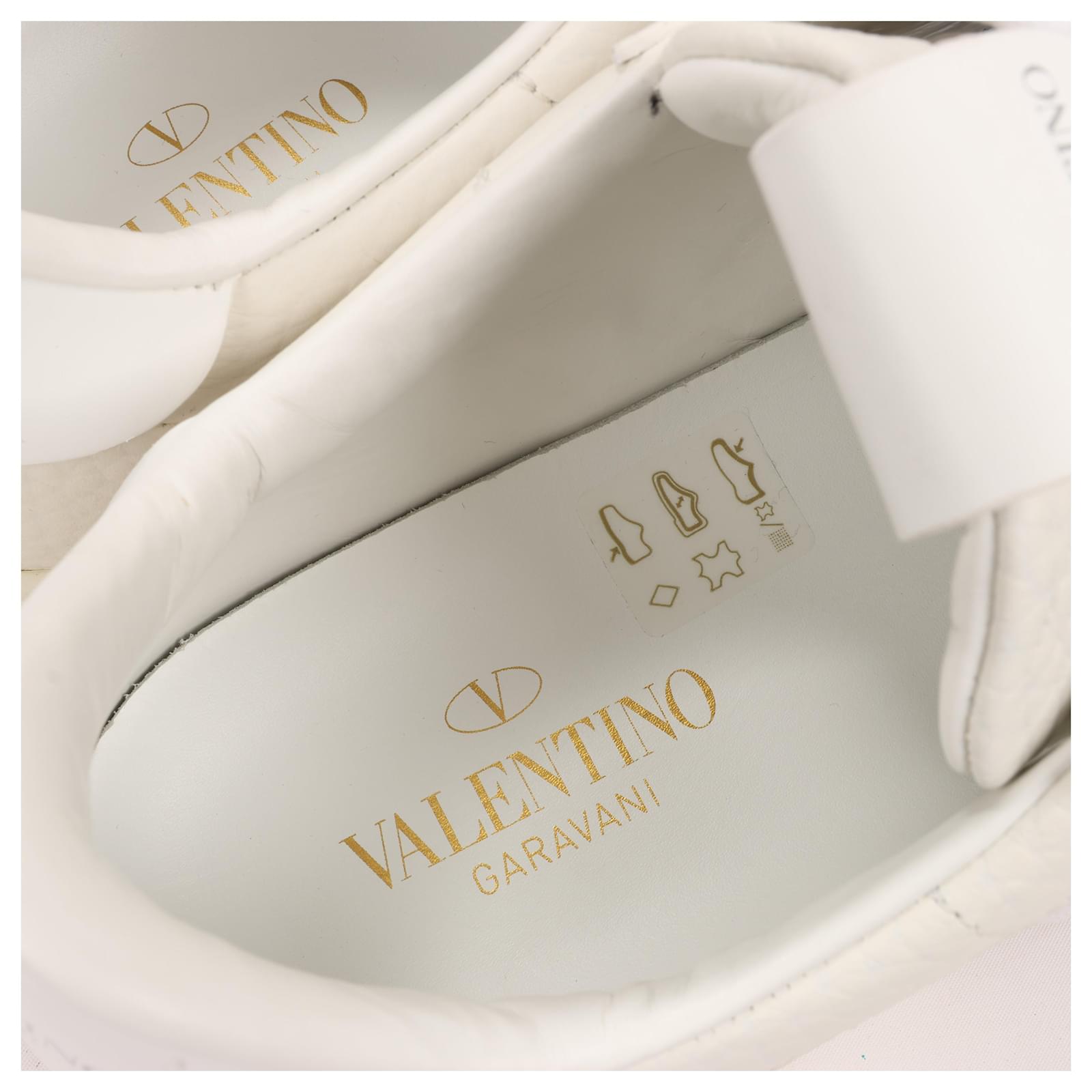 Valentino Garavani Leather x Fabric Sneakers in Size 42 EU TTC58Y2