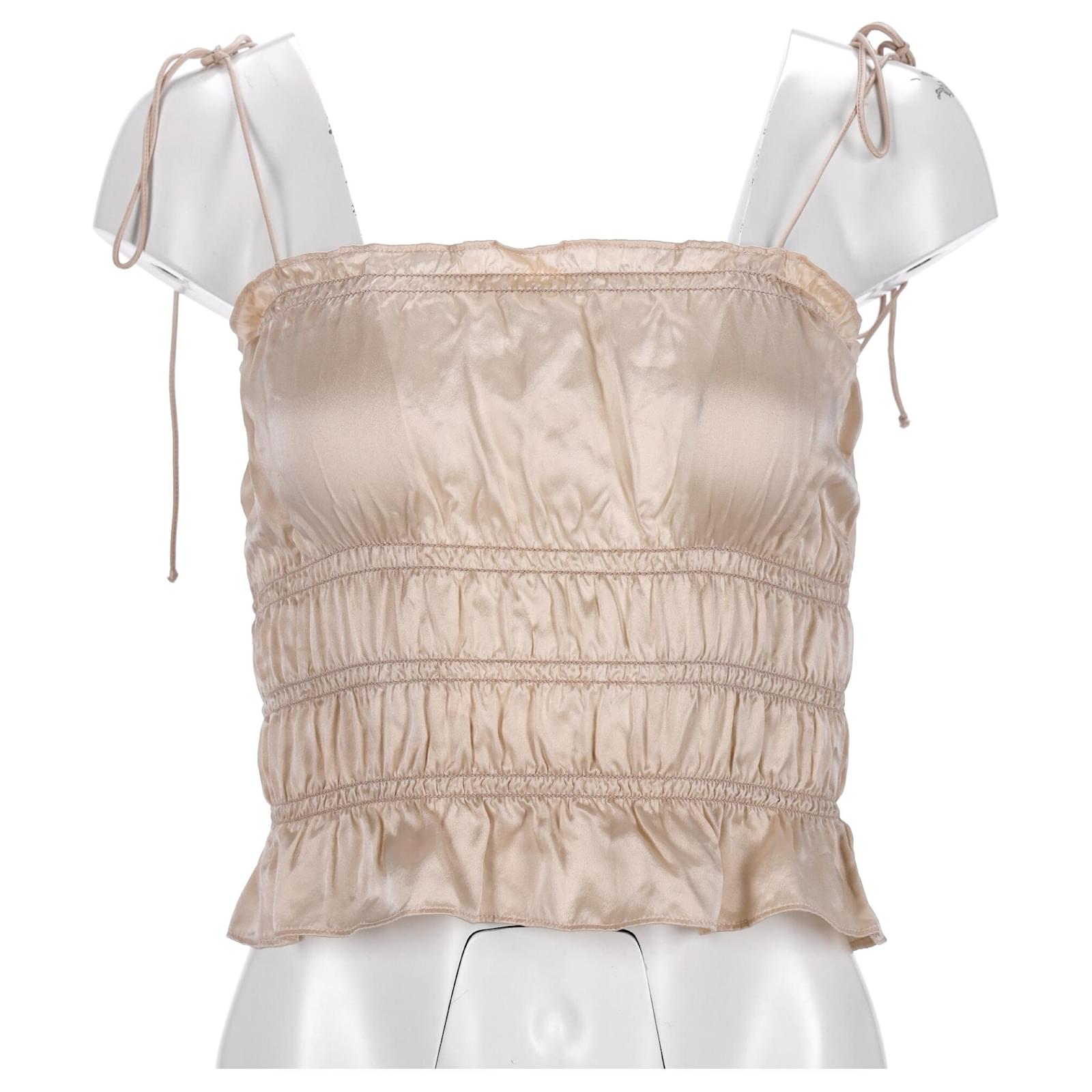 reformation smocked top