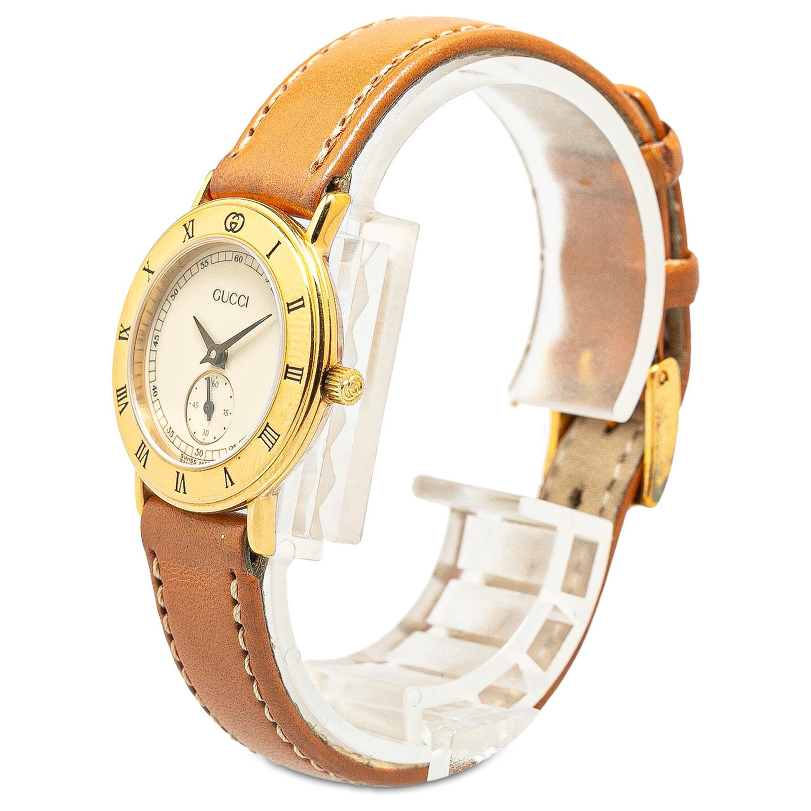 GUCCI Chronograph, Gold Plated ladies Watch Gucci Gold Plated Band Wristwatches for sale | eBay main image 2