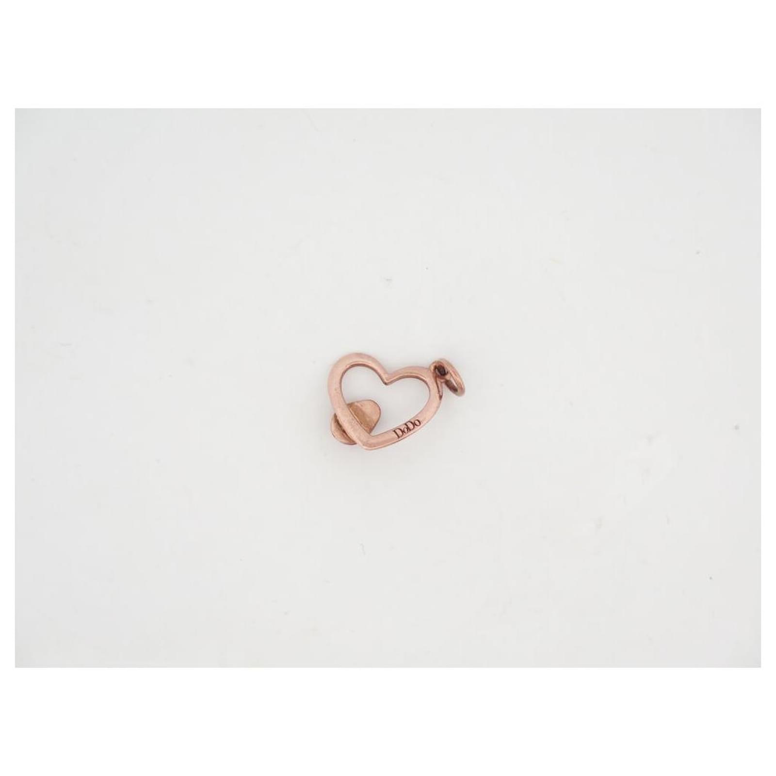 CIONDOLO DODO POMELLATO CIONDOLO CUORE CON COCCINELLA ORO ROSA 9K