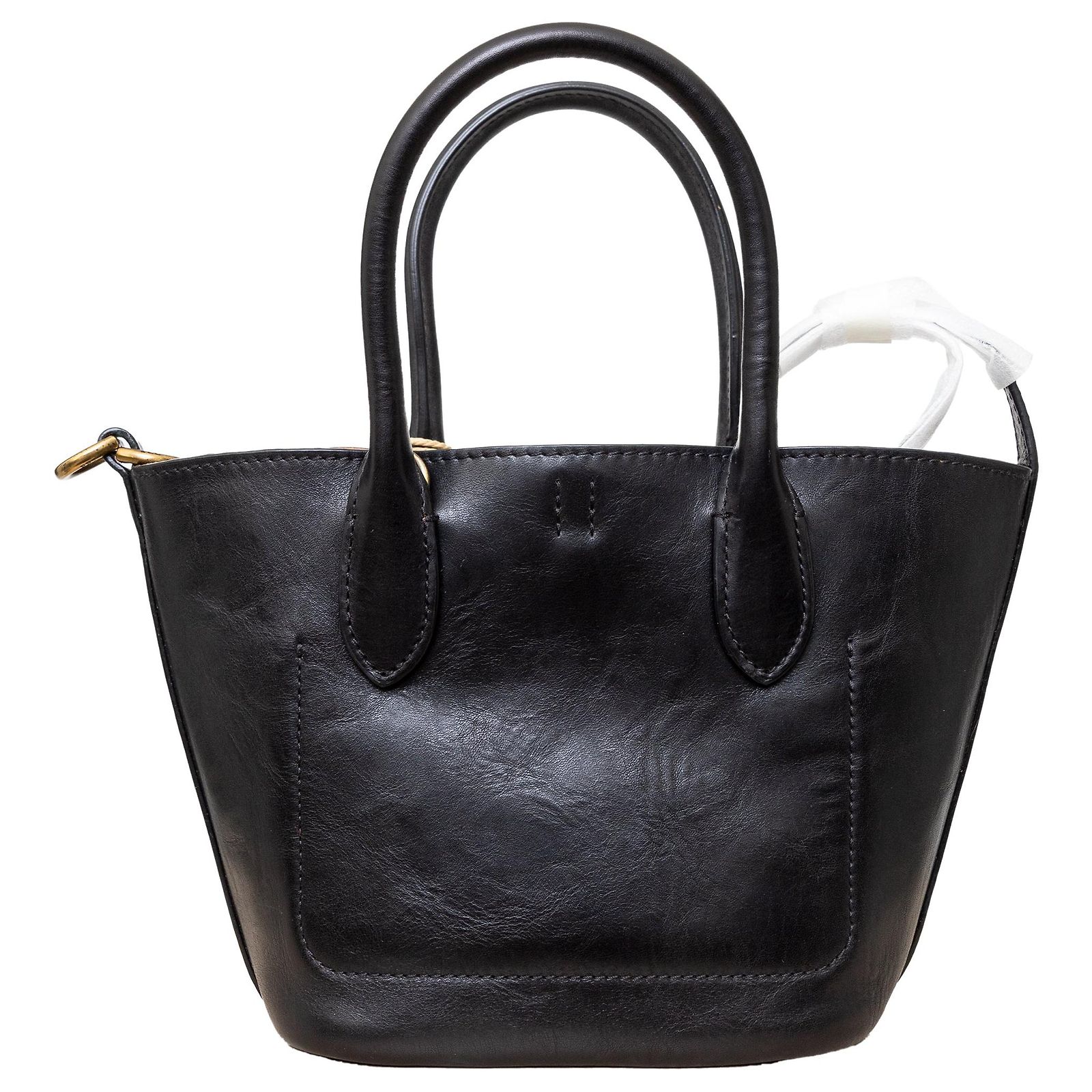 Polo Ralph Lauren Mini Bellport Tote Bag Black Leather ref 