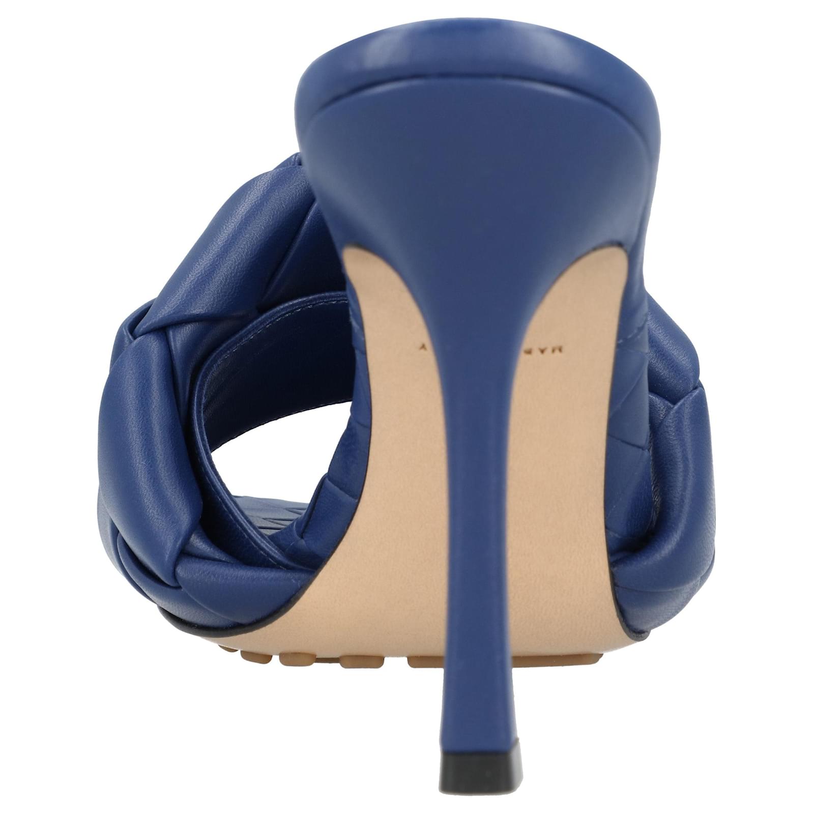 サンダル・ミュール Bottega Veneta Lido Mule Blue Bottega Veneta Lido Mule Blue Size 38 – PH Luxury Consignment