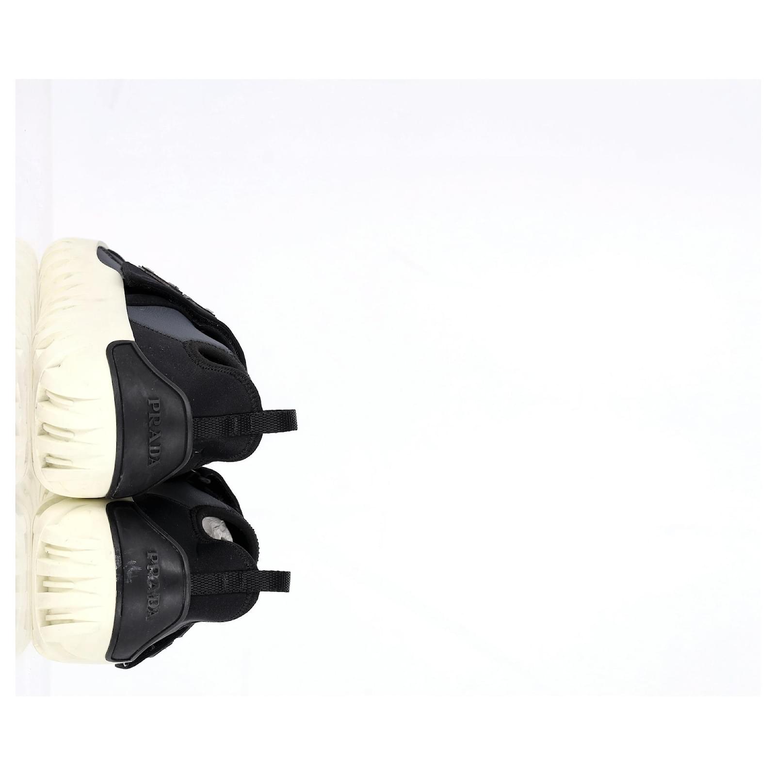 Prada Frog Sneakers in Black Neoprene Synthetic ref.1424419 - Joli