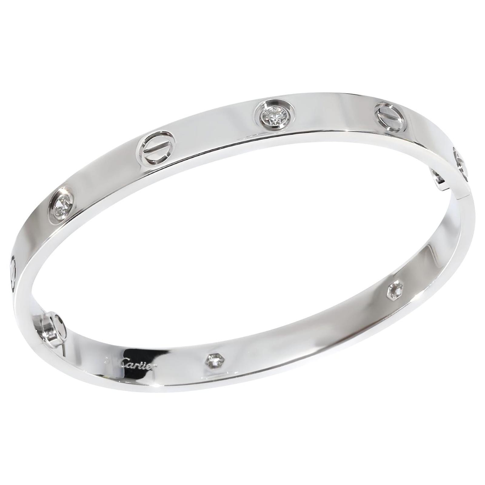 Jewelry Cartier Love Bracelet Diamonds White Gold Cartier Love