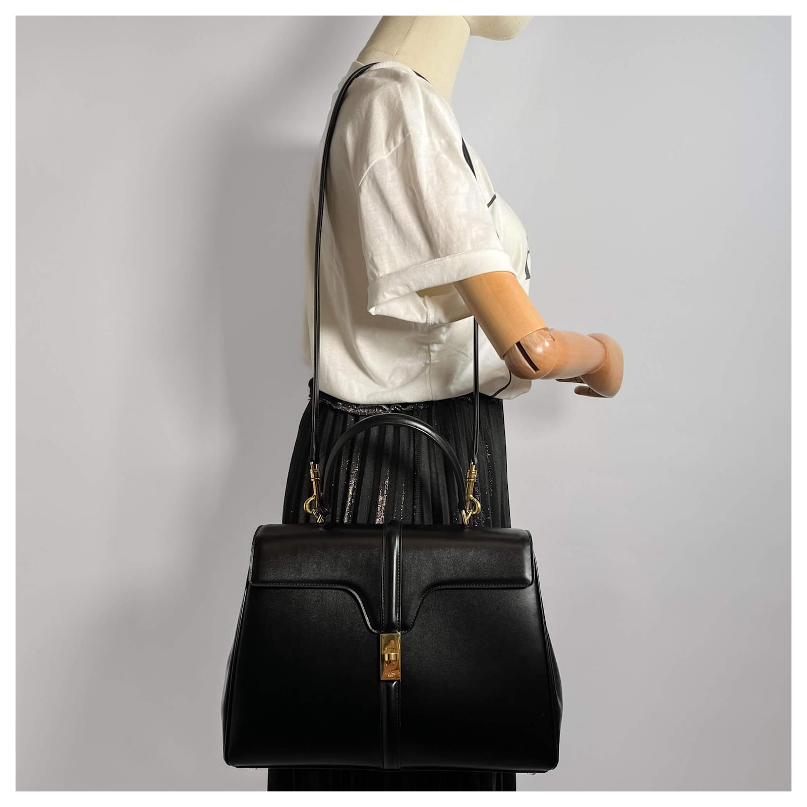 【関税&送料込】Celine Borsa In Pelle Di Vitello Lucida Dett Céline - Borsa Teen Triomphe in Pelle di Vitello Lucida