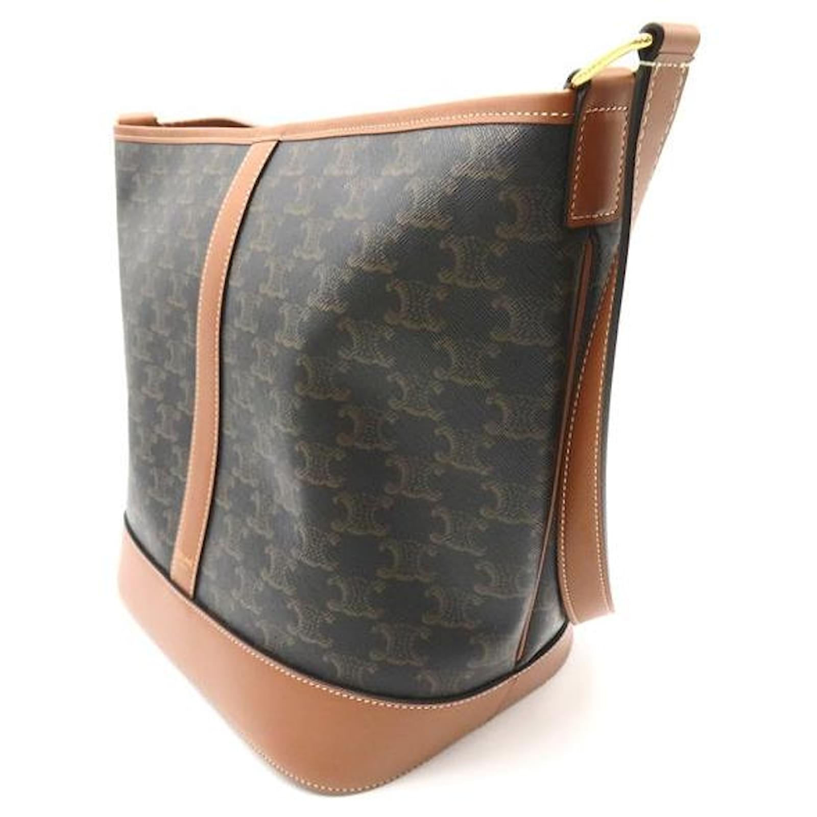 Céline Celine Medium Bucket Bag Canvas Shoulder Bag