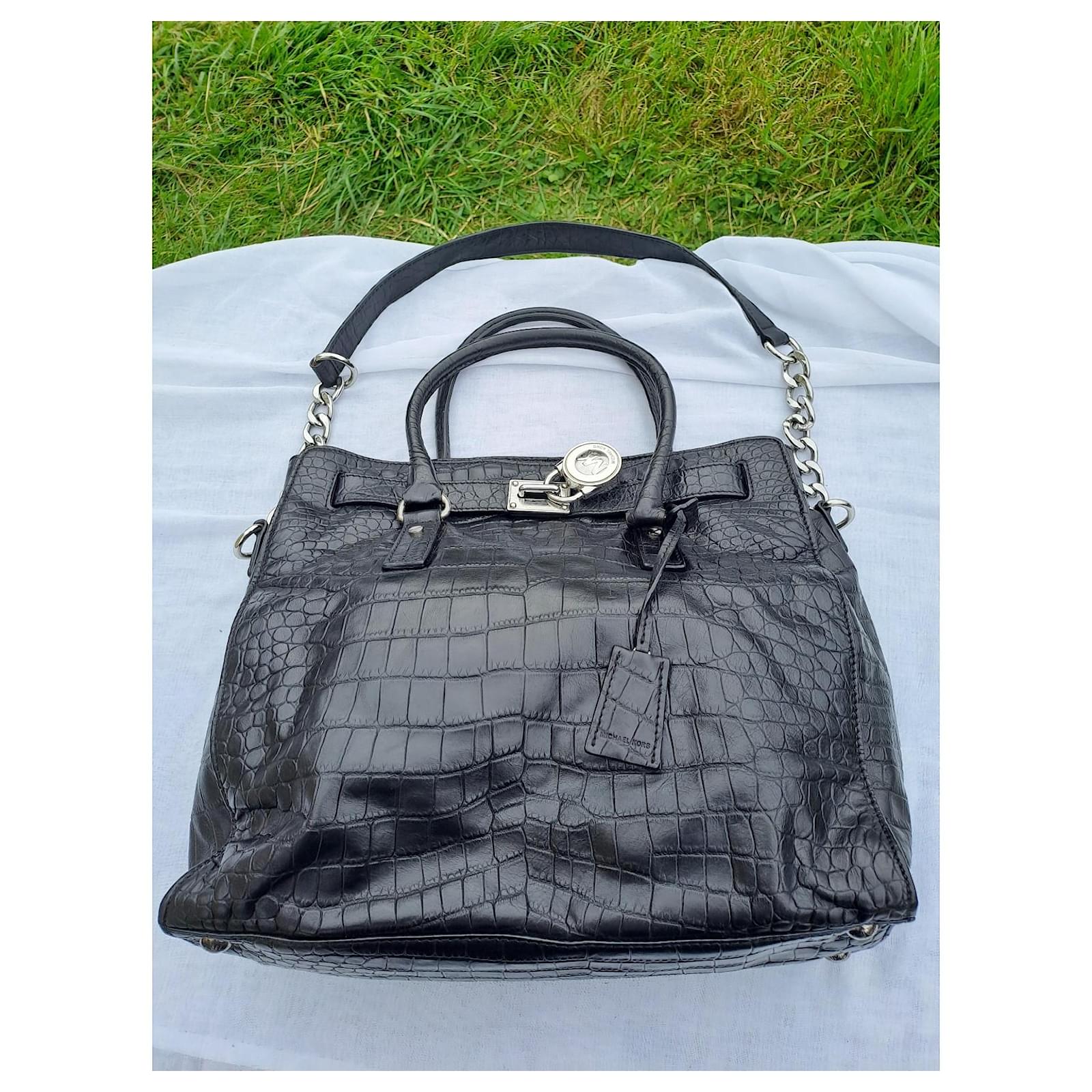 Michael kors black hamilton bag best sale