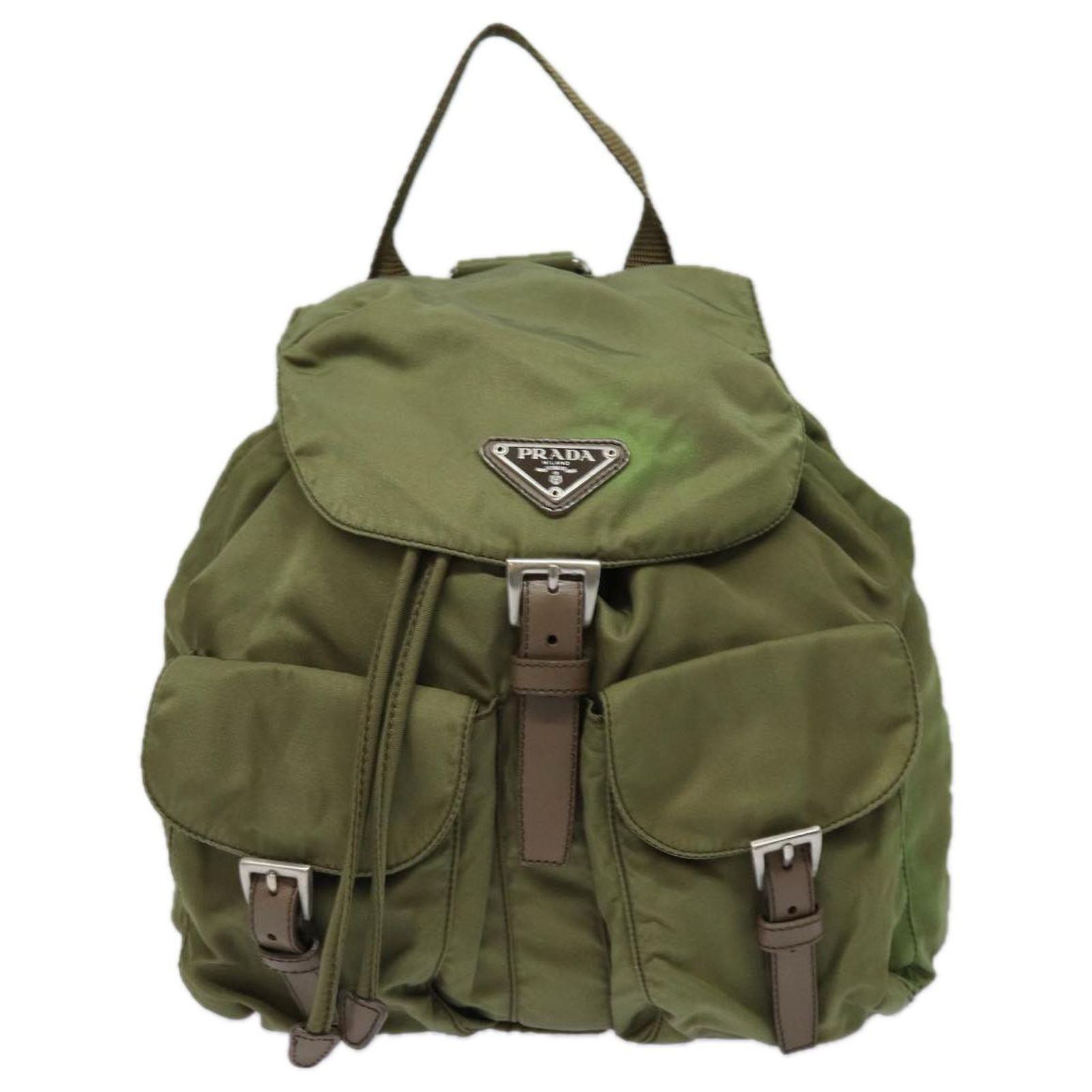 PRADA Shoulder Bag Nylon Khaki Auth 78808 PRADA Shoulder Bag Nylon Khaki Auth 78808 ref.1426910 - Joli  main image 3
