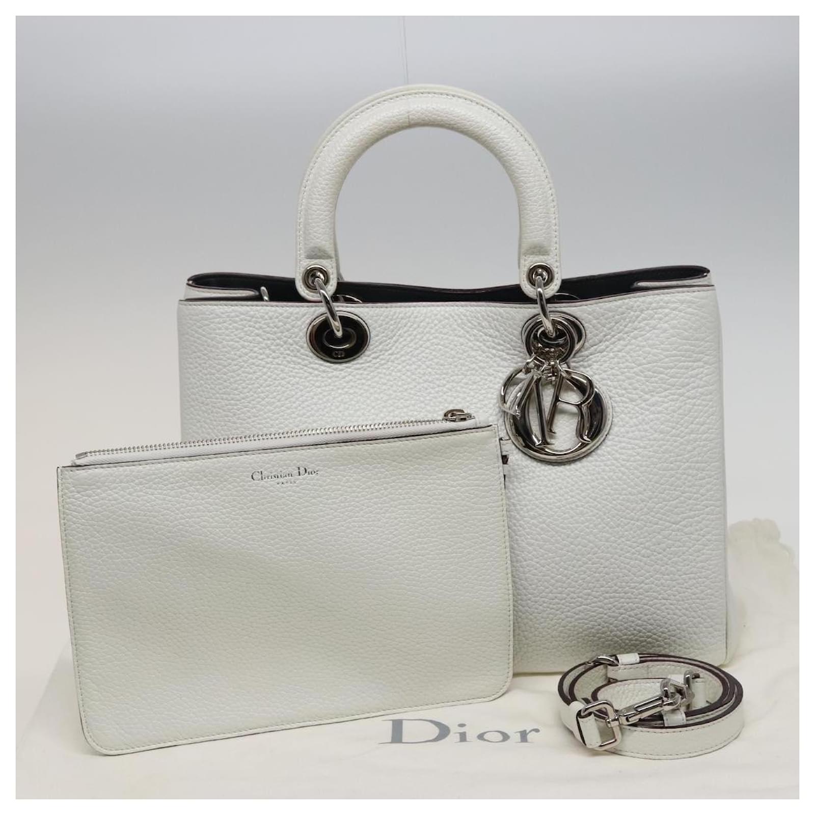 Dior Diorissimo Bag Mini White Christian Dior Diorissimo Hand Bag