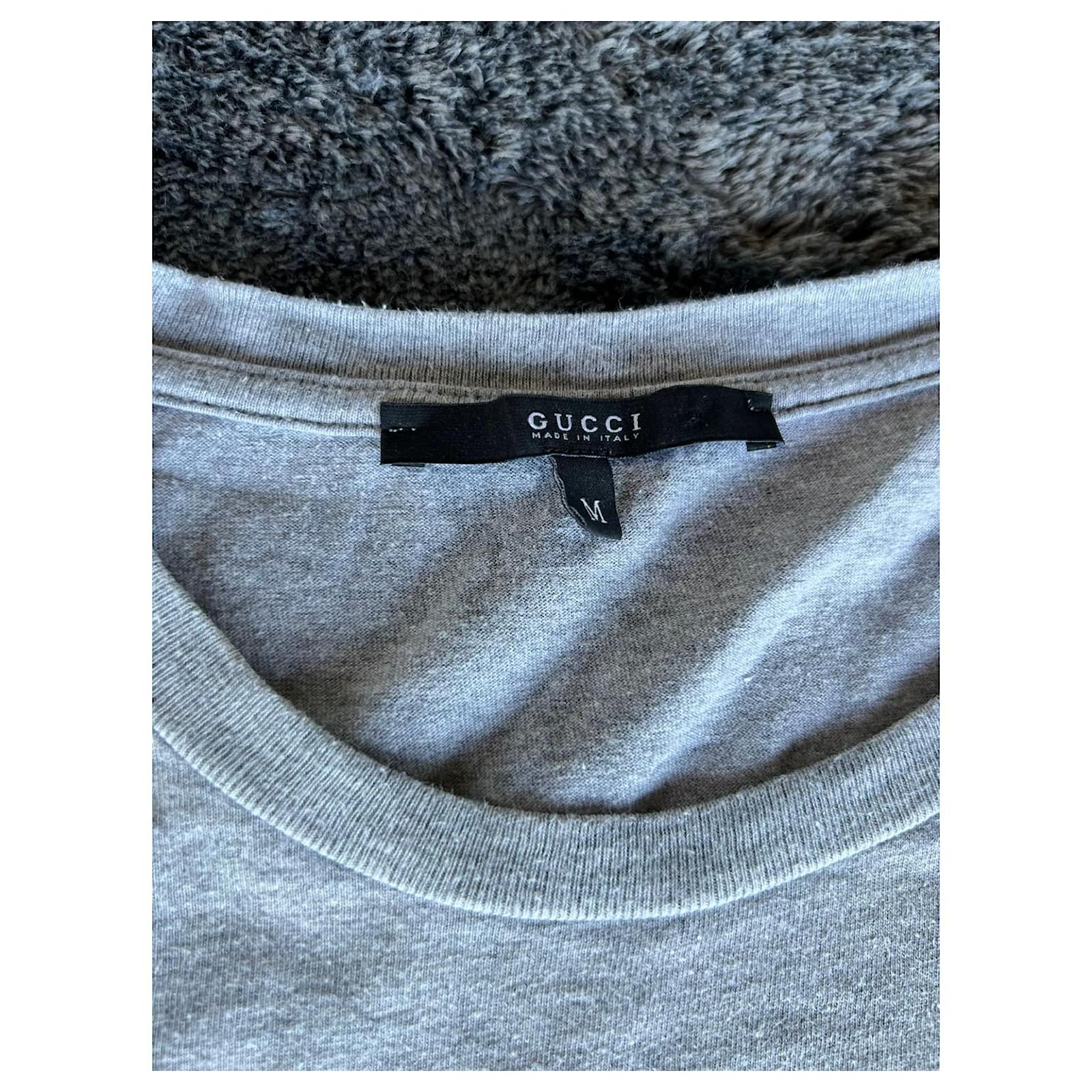 Gucci by Tom Ford Vintage 00s Grey Identity T-Shirt Cotton ref