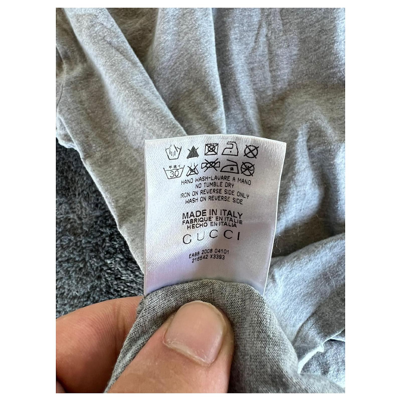 Gucci by Tom Ford Vintage 00s Grey Identity T-Shirt Cotton ref