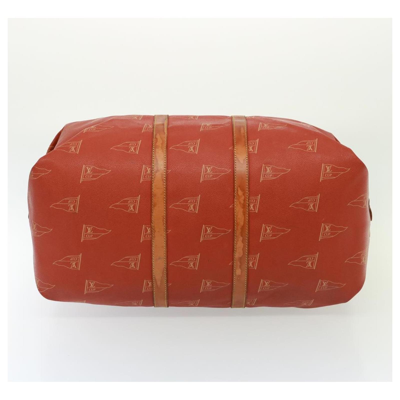 LOUIS VUITTON LV Cup Kabul Boston Bag Red M80020 LV Auth