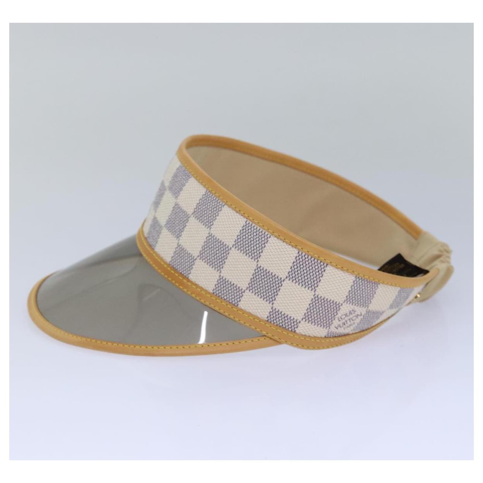 LOUIS VUITTON Damier Azur Sun Visor M72583 LV Auth 76440 ref