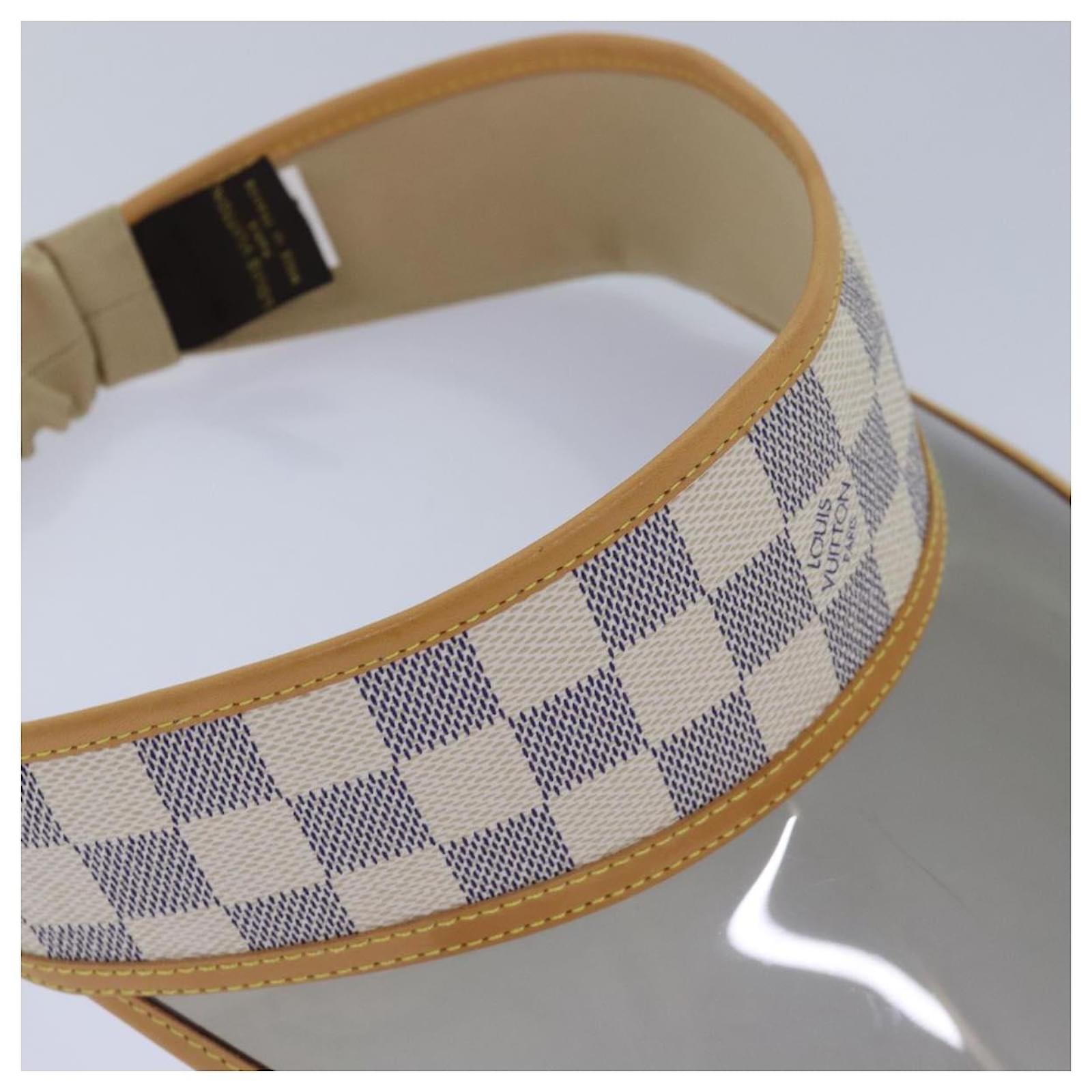 LOUIS VUITTON Damier Azur Sun Visor M72583 LV Auth 76440 ref