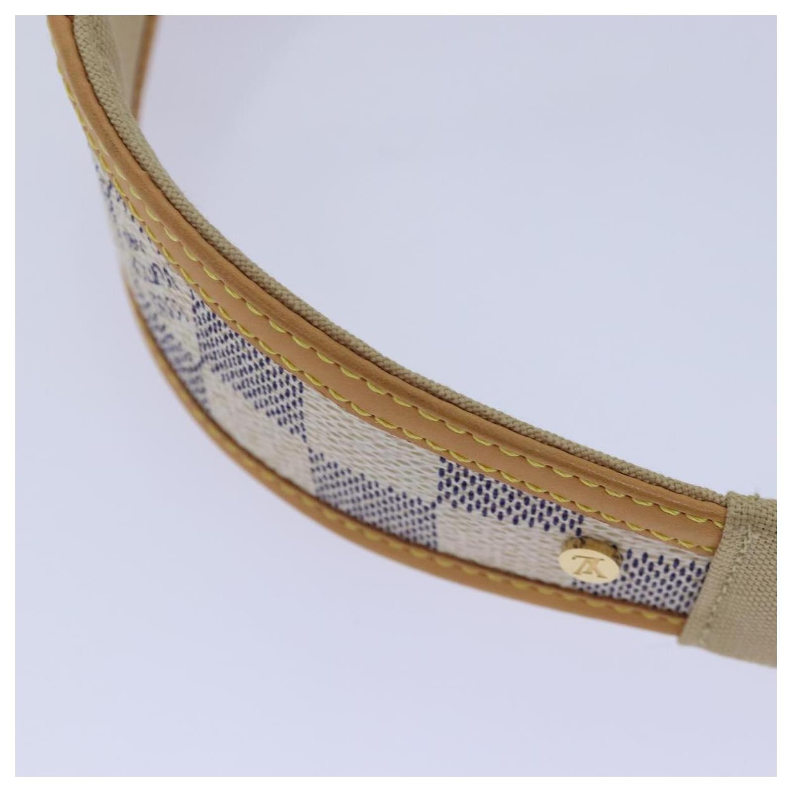LOUIS VUITTON Damier Azur Sun Visor M72583 LV Auth 76440 ref