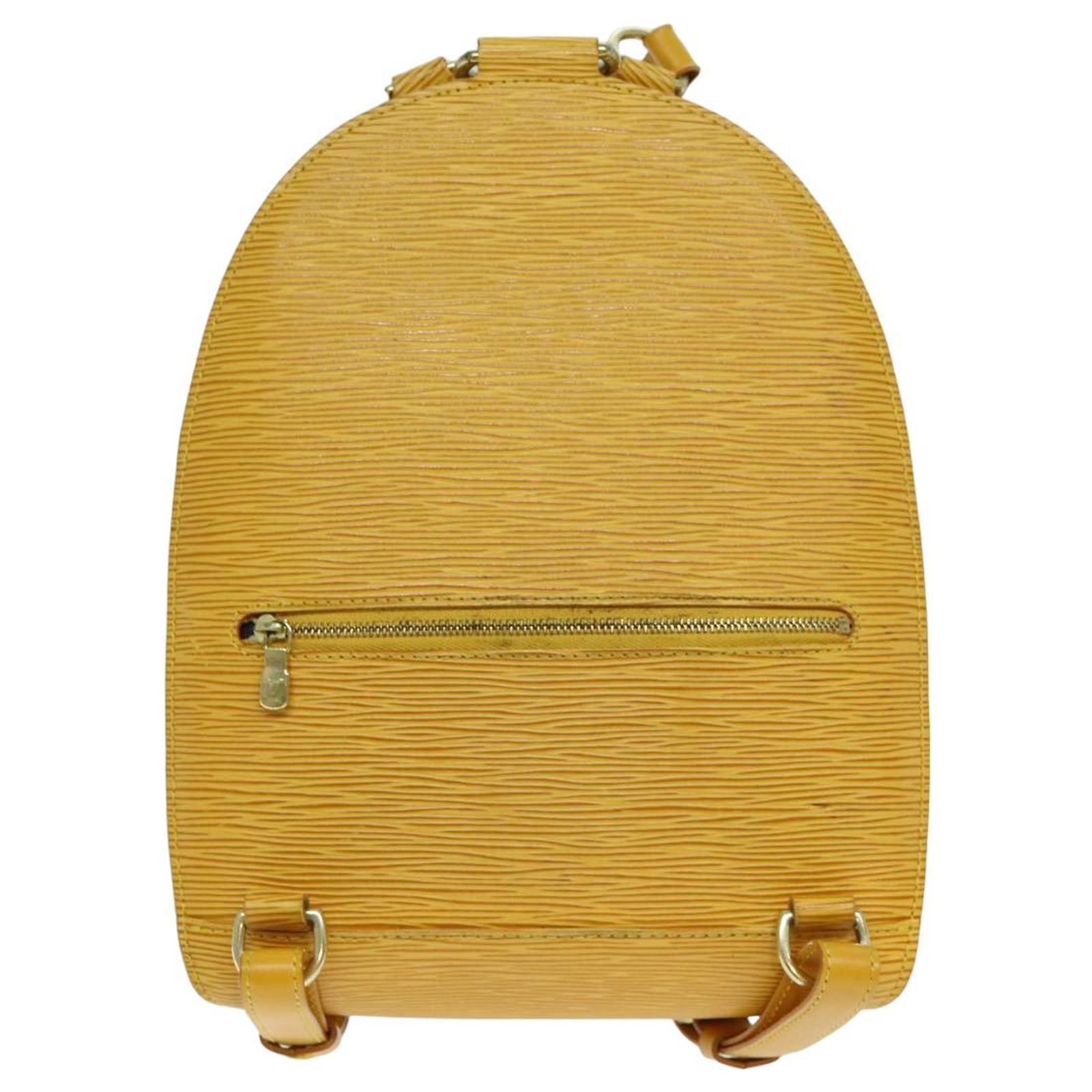 LOUIS VUITTON Epi Mabillon Backpack Yellow M52239 LV Auth ep8801 Louis Vuitton Backpack Yellow Bags & Handbags for Women for  main image 4