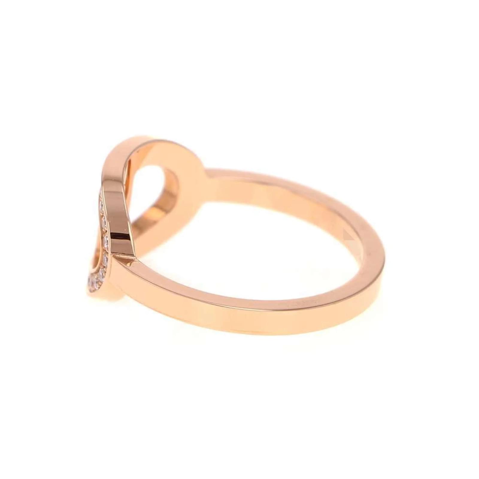 HERMES リング 指輪 ピンクゴールド Chaine d'ancre Contour MM Hermès Hermes Chaine d'Ancre Contour MM Diamond Ring in 18K