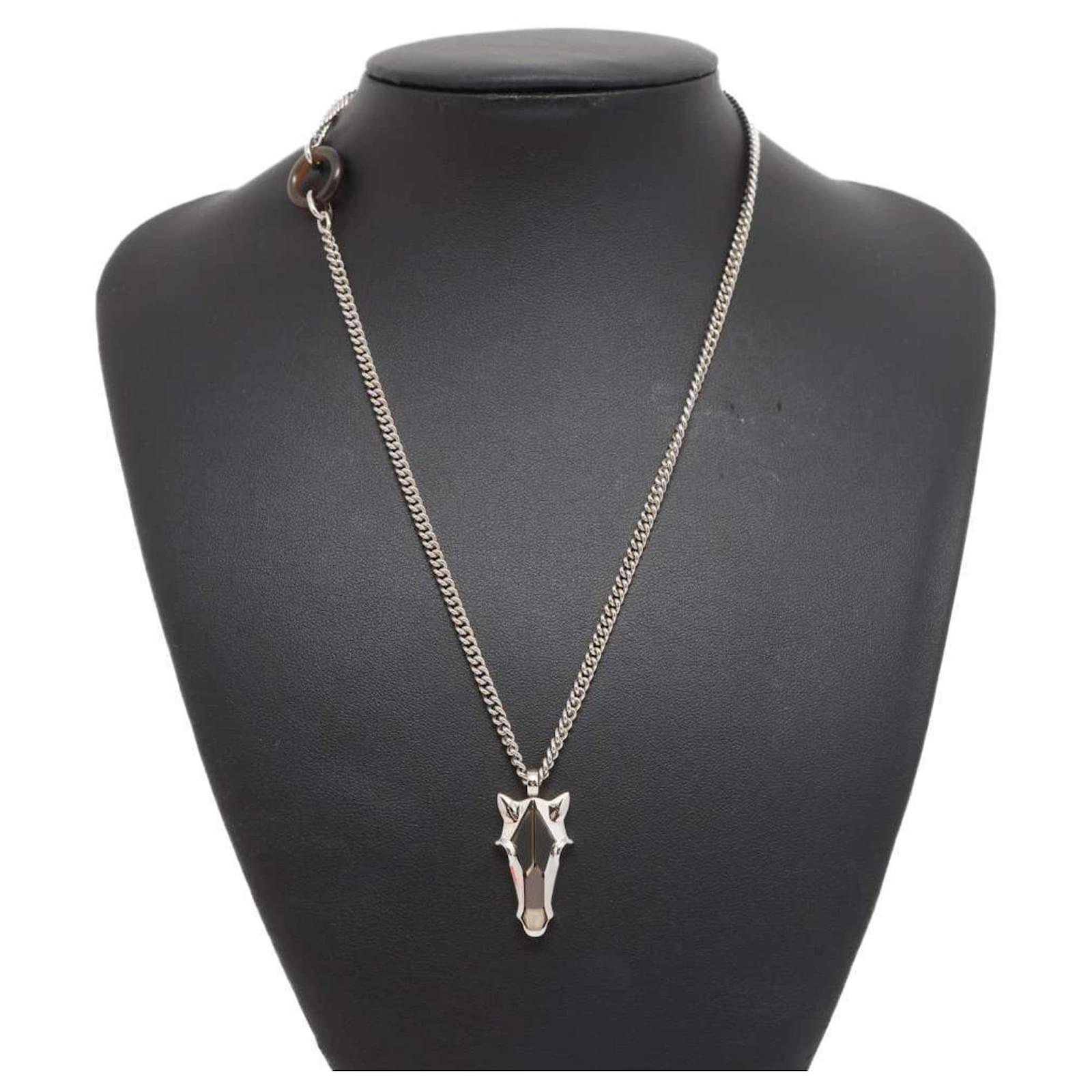 Hermès Hermes Destrier Horse Head Necklace in Buffalo Horn