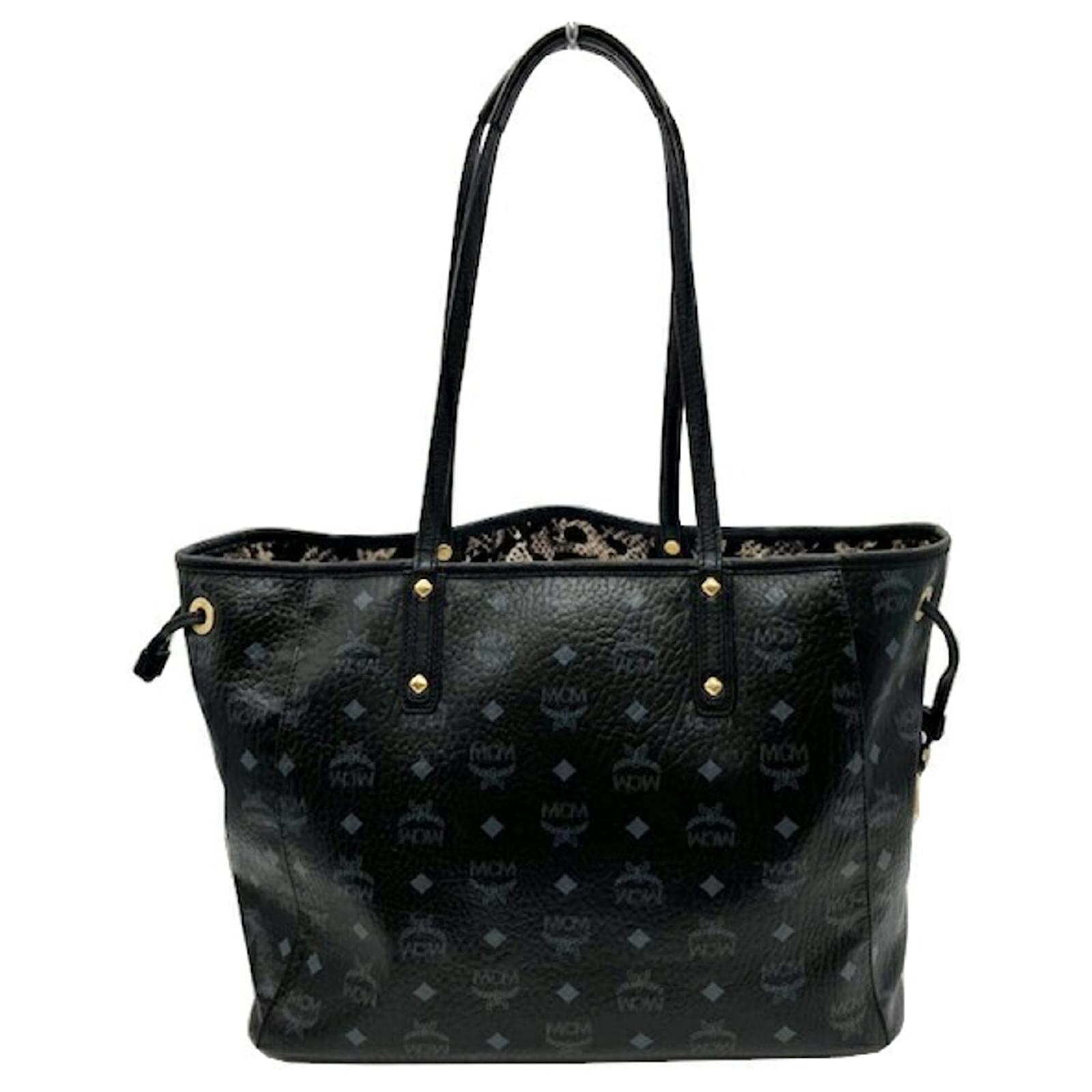 Mcm Tote Mcm Shopper Schwarz Medium MCM Shopper MUNCHEN VISETOS In