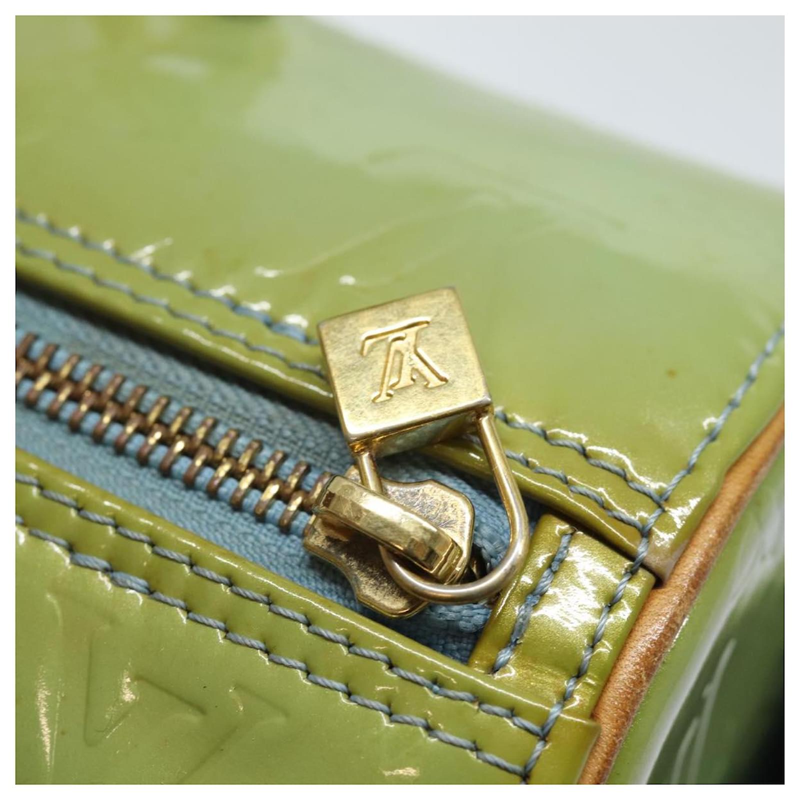 LOUIS VUITTON Monogram Vernis Bedford Hand Bag Baby Blue M91007 LV