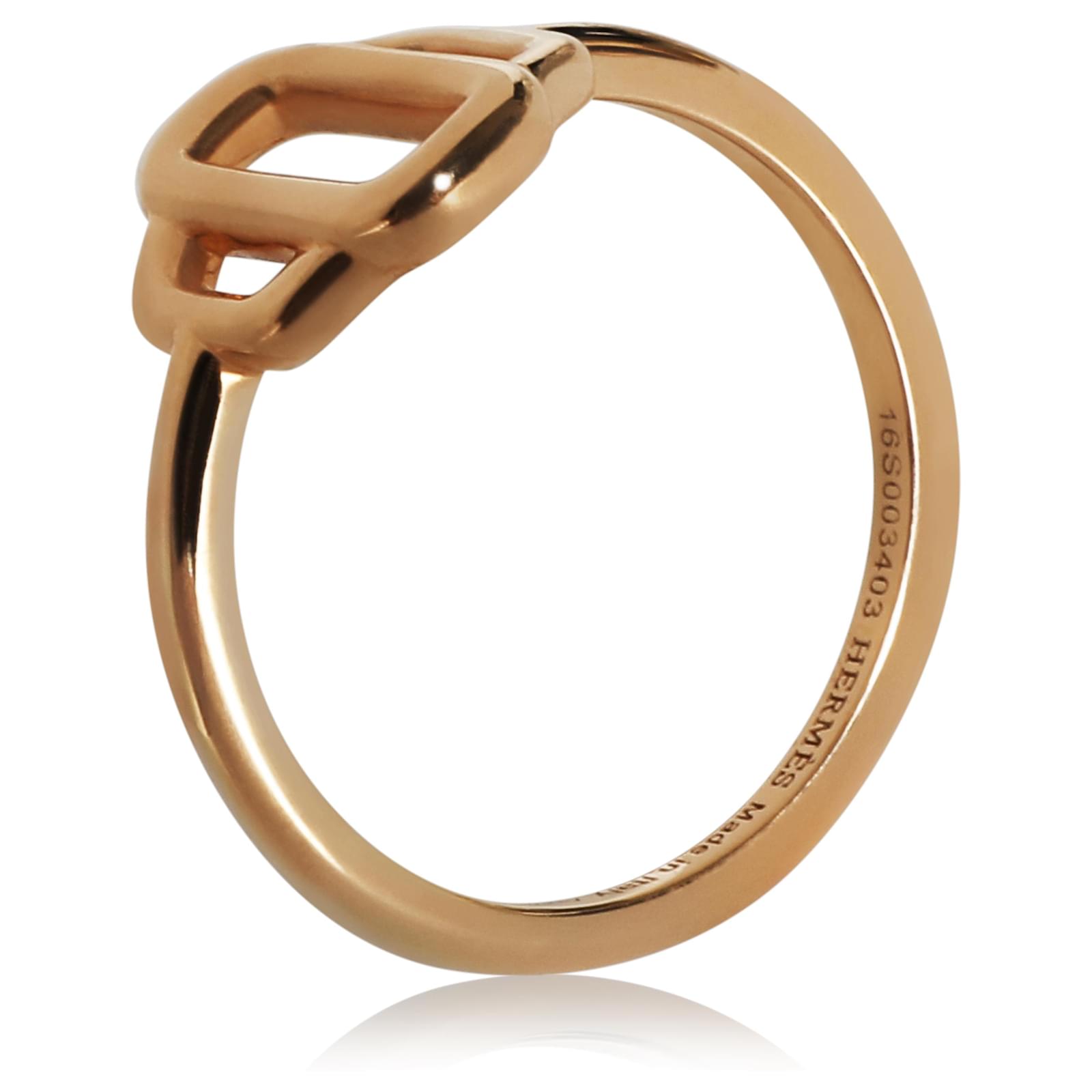 （HERMES）Bague Attelage Hermes MM HERMES）Bague Attelage Hermes MM HERMES 18K Rose Gold