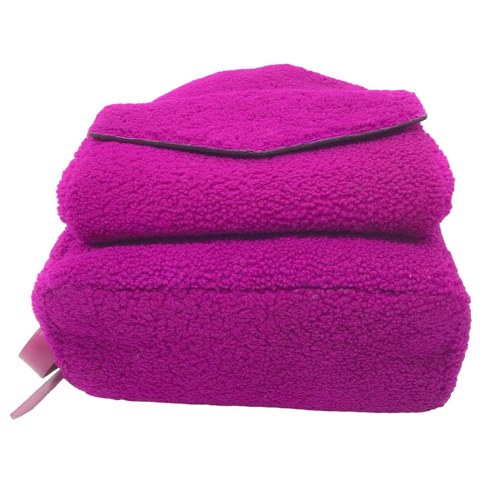 Jimmy Choo Cassie Magenta / Grape I Want Choo Logo Intarsia Sherling Backpack Introducing the Spring 2026 Campaign: Les Fleurs | Jimmy Choo main image 4