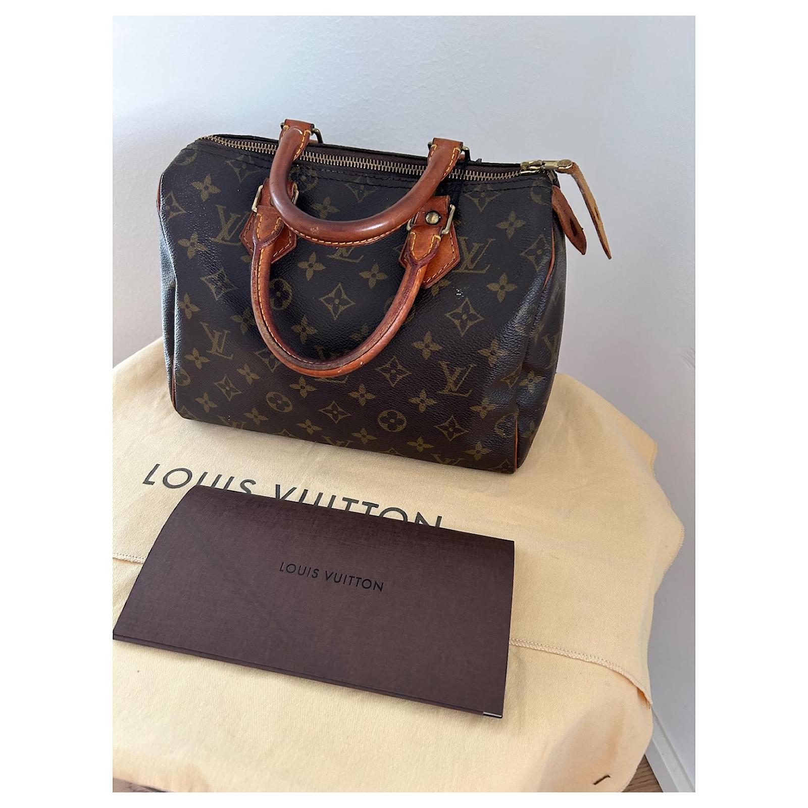Louis Vuitton Speedy 25 mit Rechnung Braun Leder