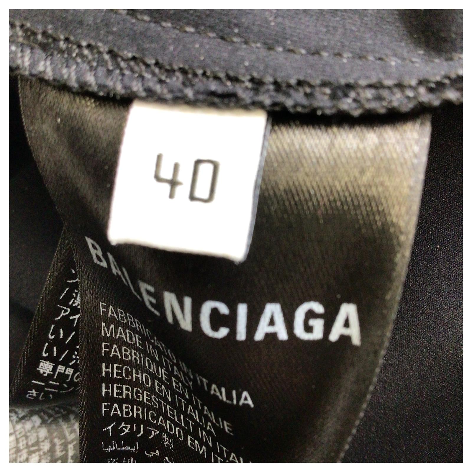 Balenciaga Black Long Sleeved Turtleneck Nylon Stretch Dress