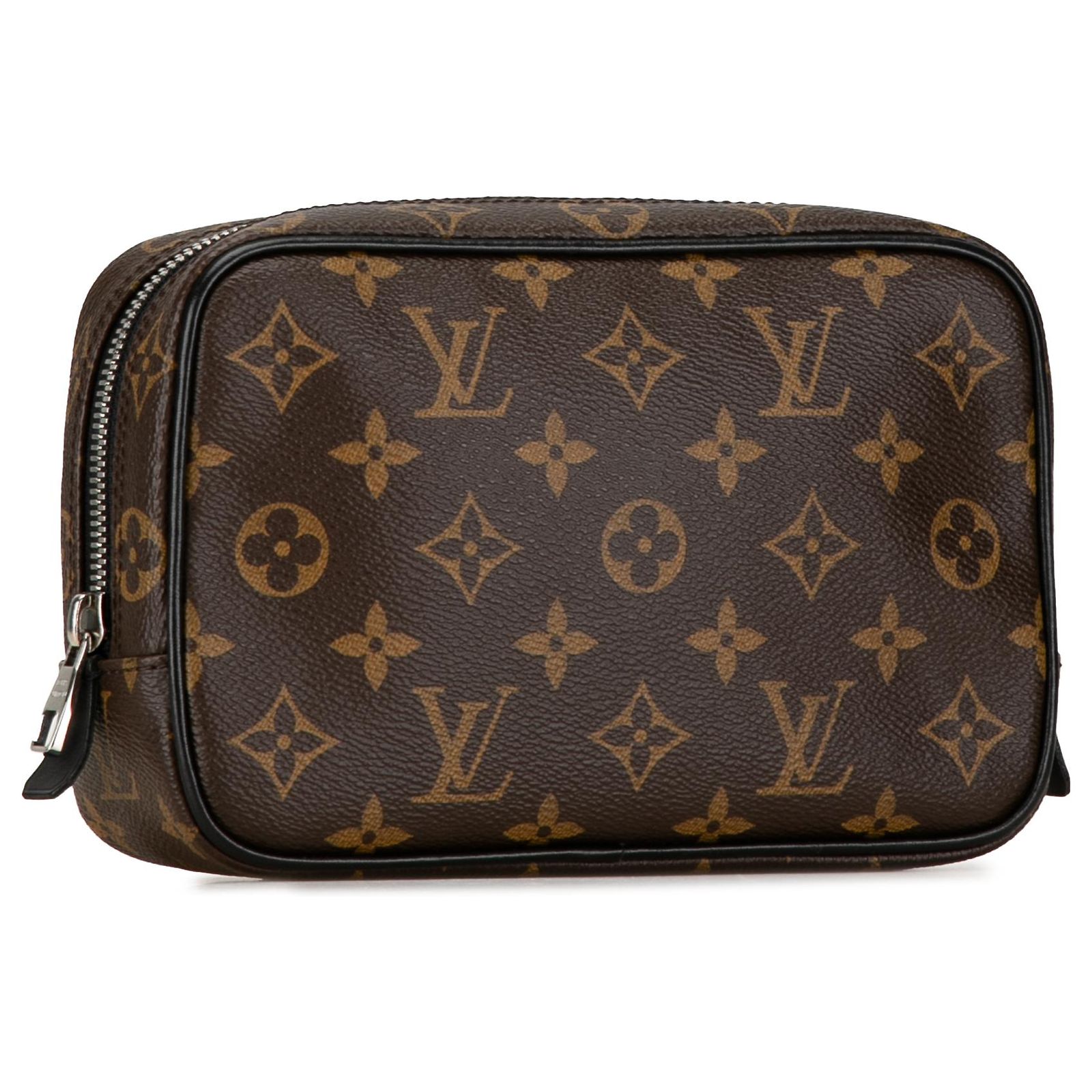 Toilettentasche PM Monogramm Macassar Braun Louis Vuitton Leinwand 