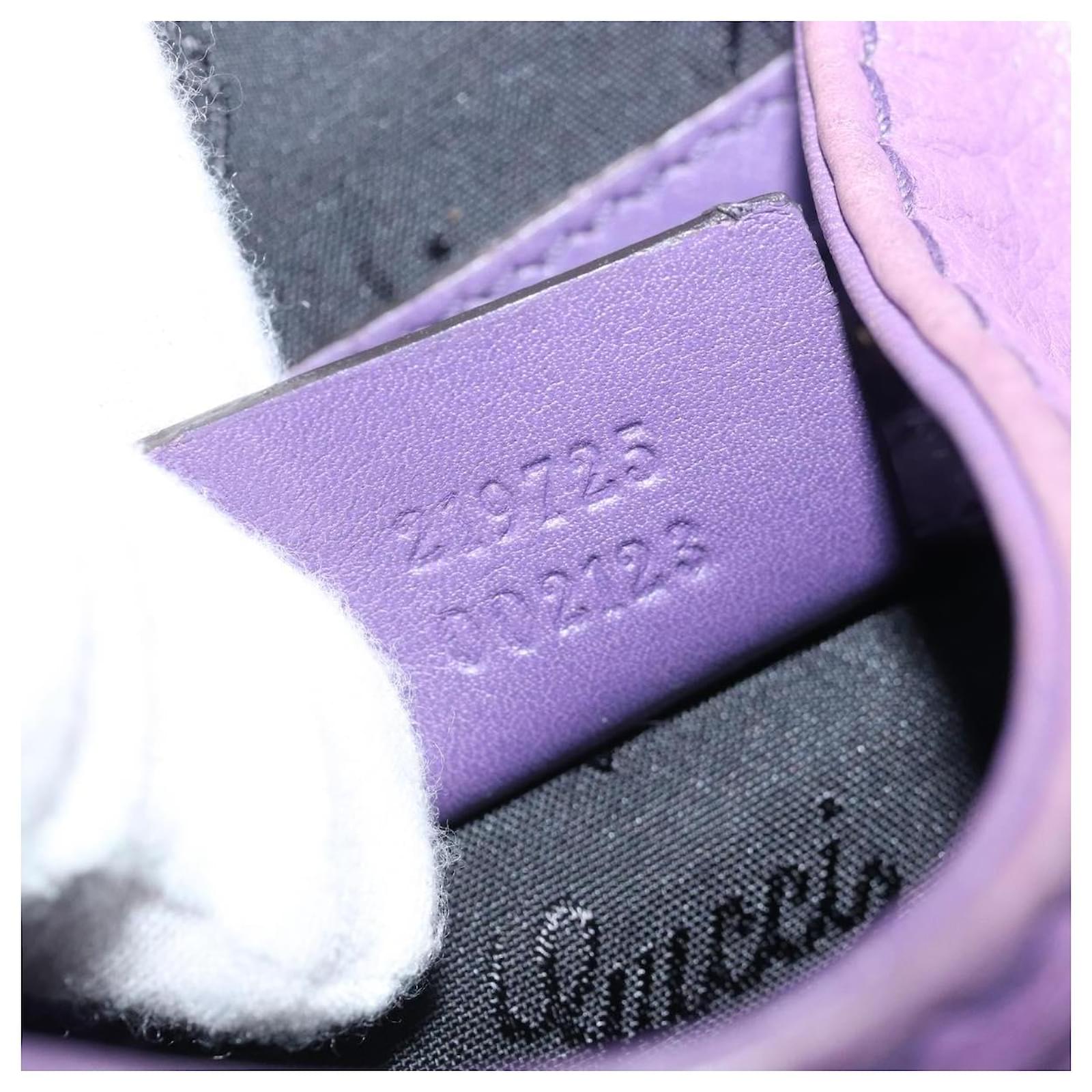 GUCCI Jackie Shoulder Bag Leather 2way Purple 219725 Auth ki4655