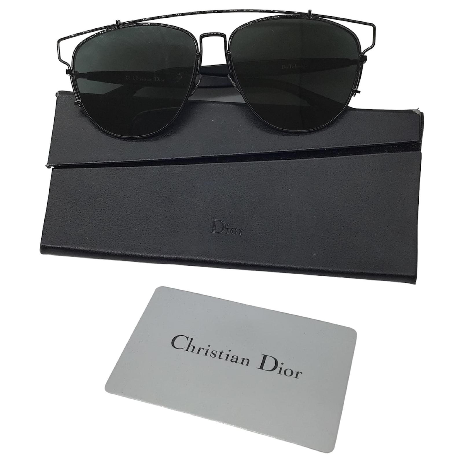 Christian Dior Black Technologic Wire Frame Sunglasses Metal ref