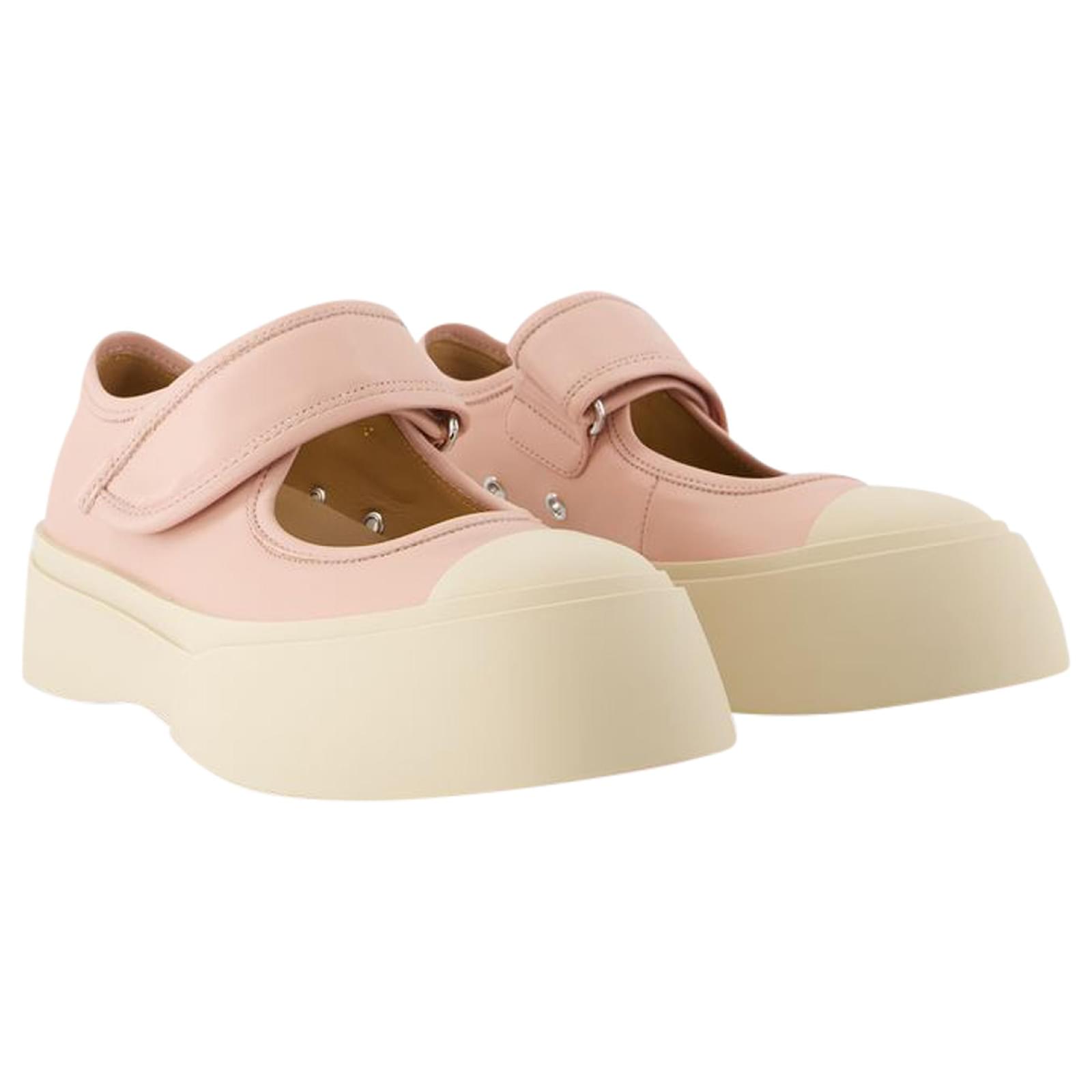 【関税込み】Mary Jane Ballerinas - Marni - Leather - Pink Marni Mary Jane Shoes | Shopbop