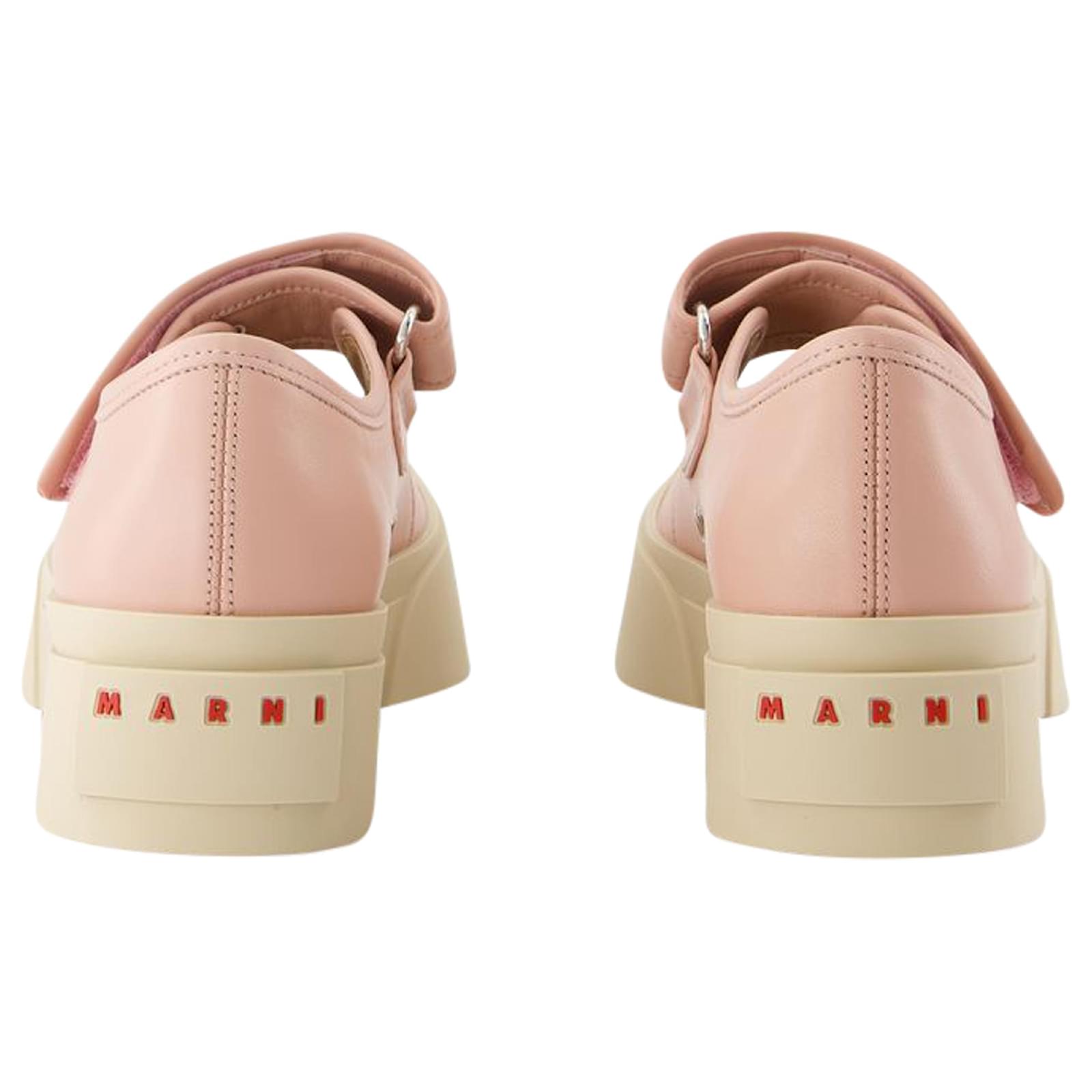 Mary Jane Sneakers - Marni - Leather - Pink Pony-style