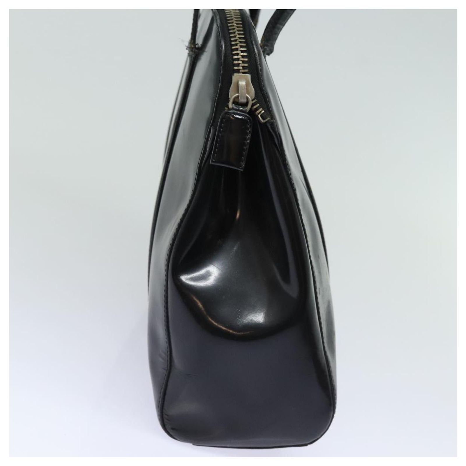 PRADA Tote Bag Enamel Black Auth 79302 ref.JC1443092 (Sold) - Joli 